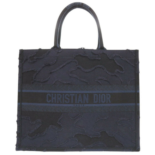Christian Dior Navy Canvas Tote Bag  