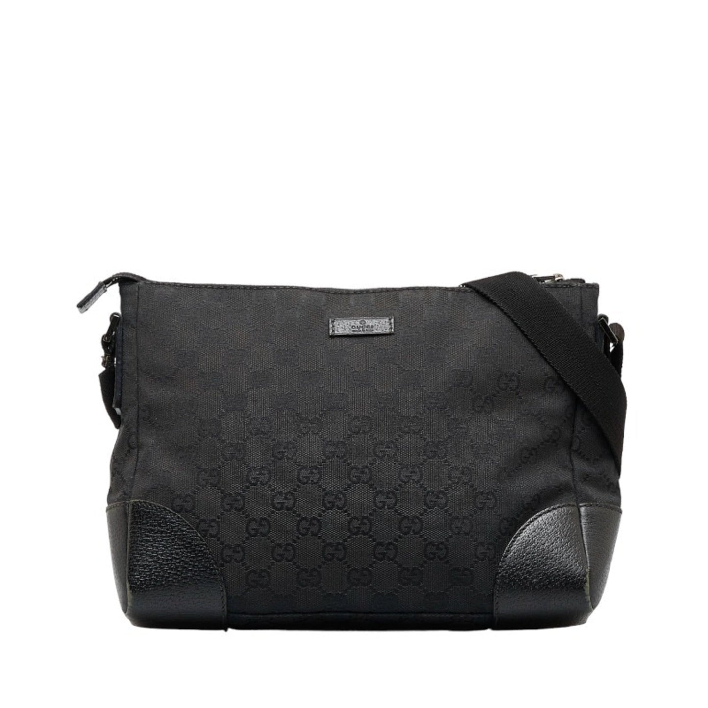 Gucci Leather Canvas Shoulder Bag
