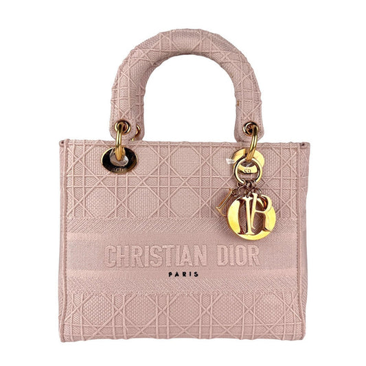 Christian Dior Pink Canvas Handbag Shoulder Bag  