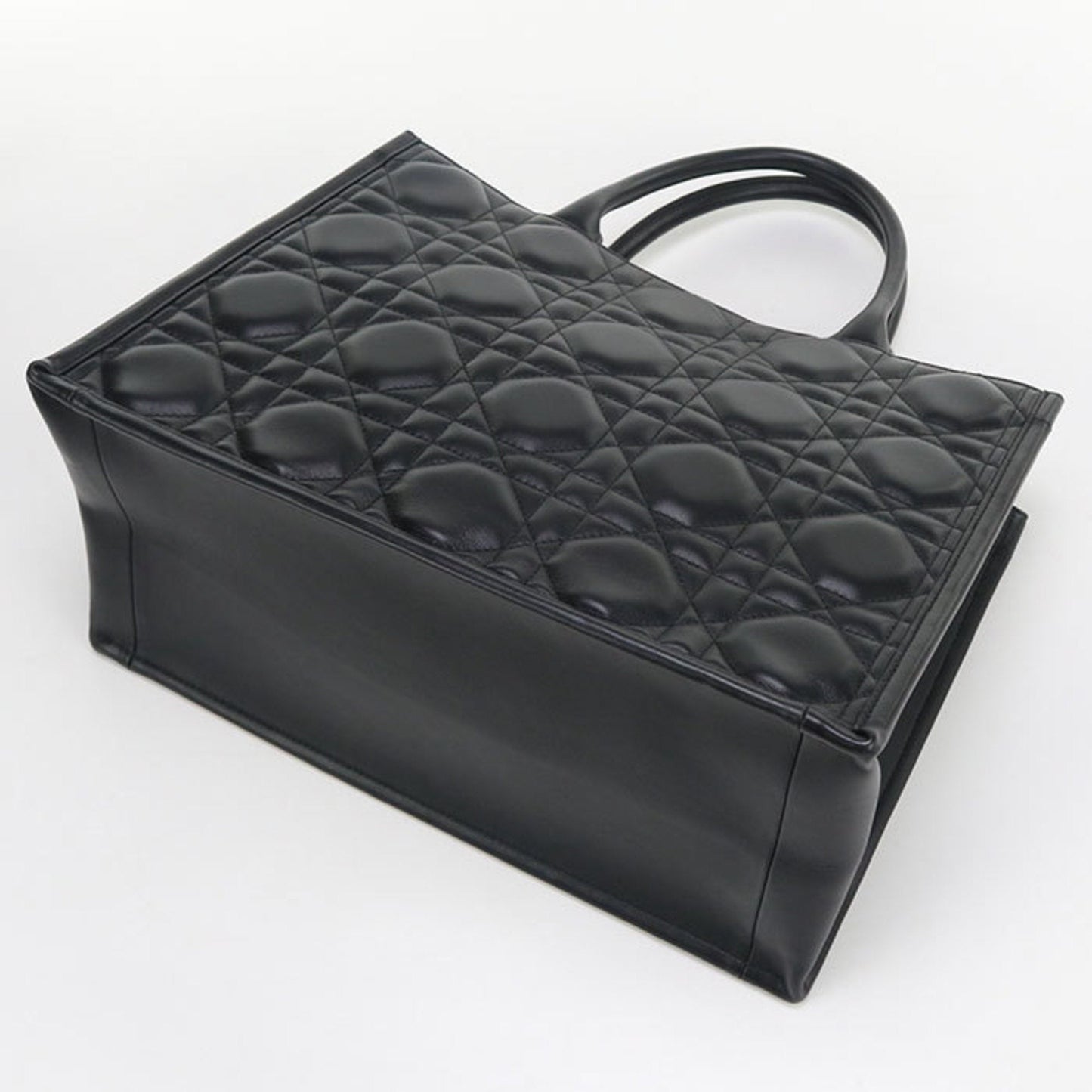 Christian Dior Black Leather Tote Bag  