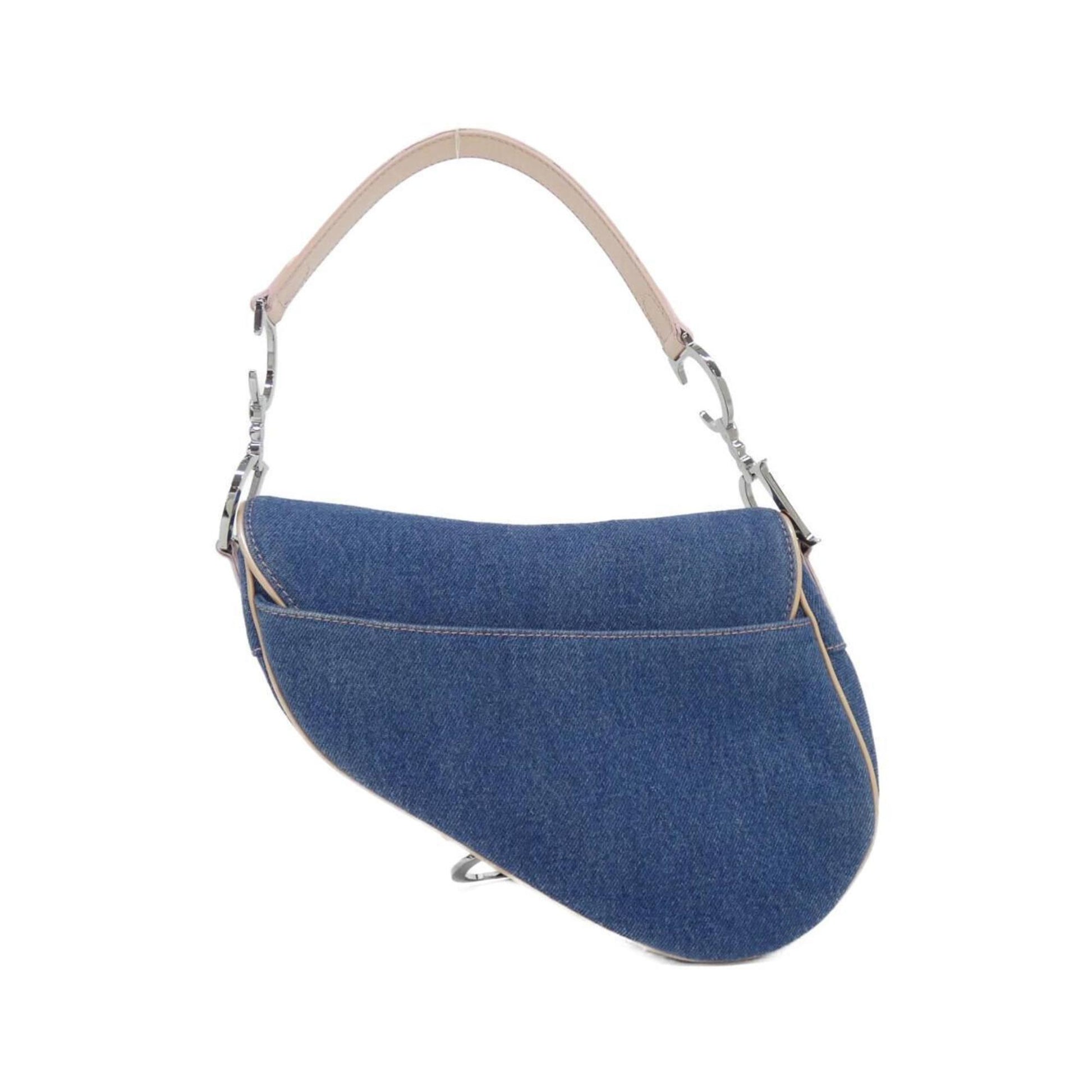 Christian Dior Blue Pink Denim Shoulder Bag  