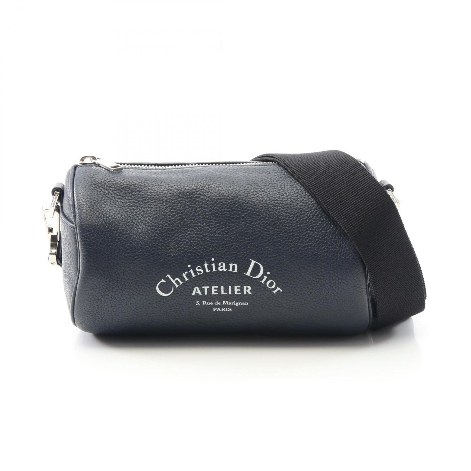 Christian Dior Navy Leather Shoulder Bag  