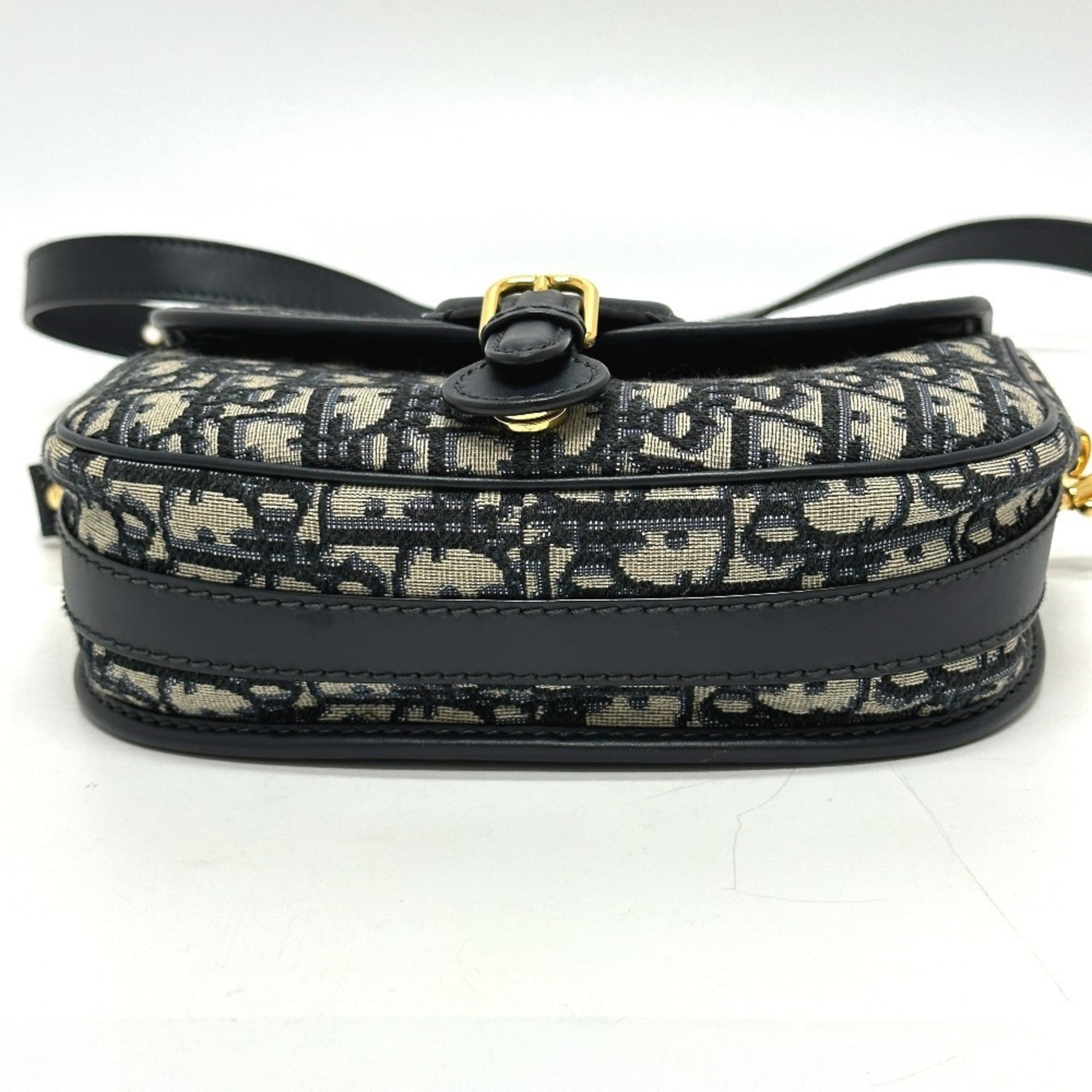 Christian Dior Gray Leather Shoulder Bag  