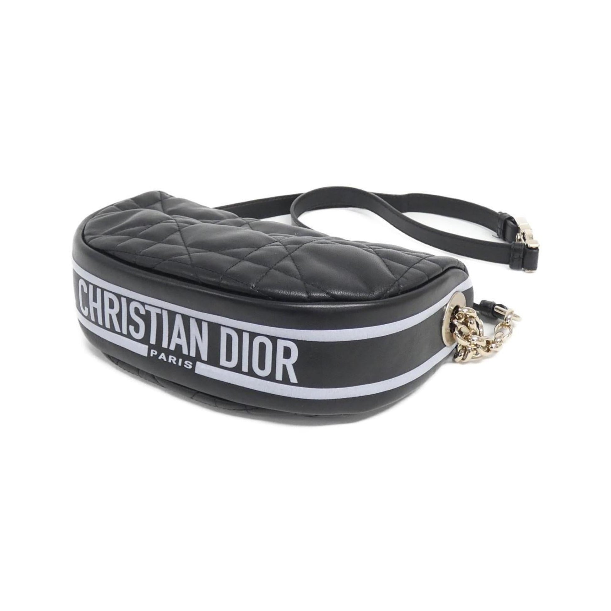 Christian Dior Black Leather Shoulder Bag  