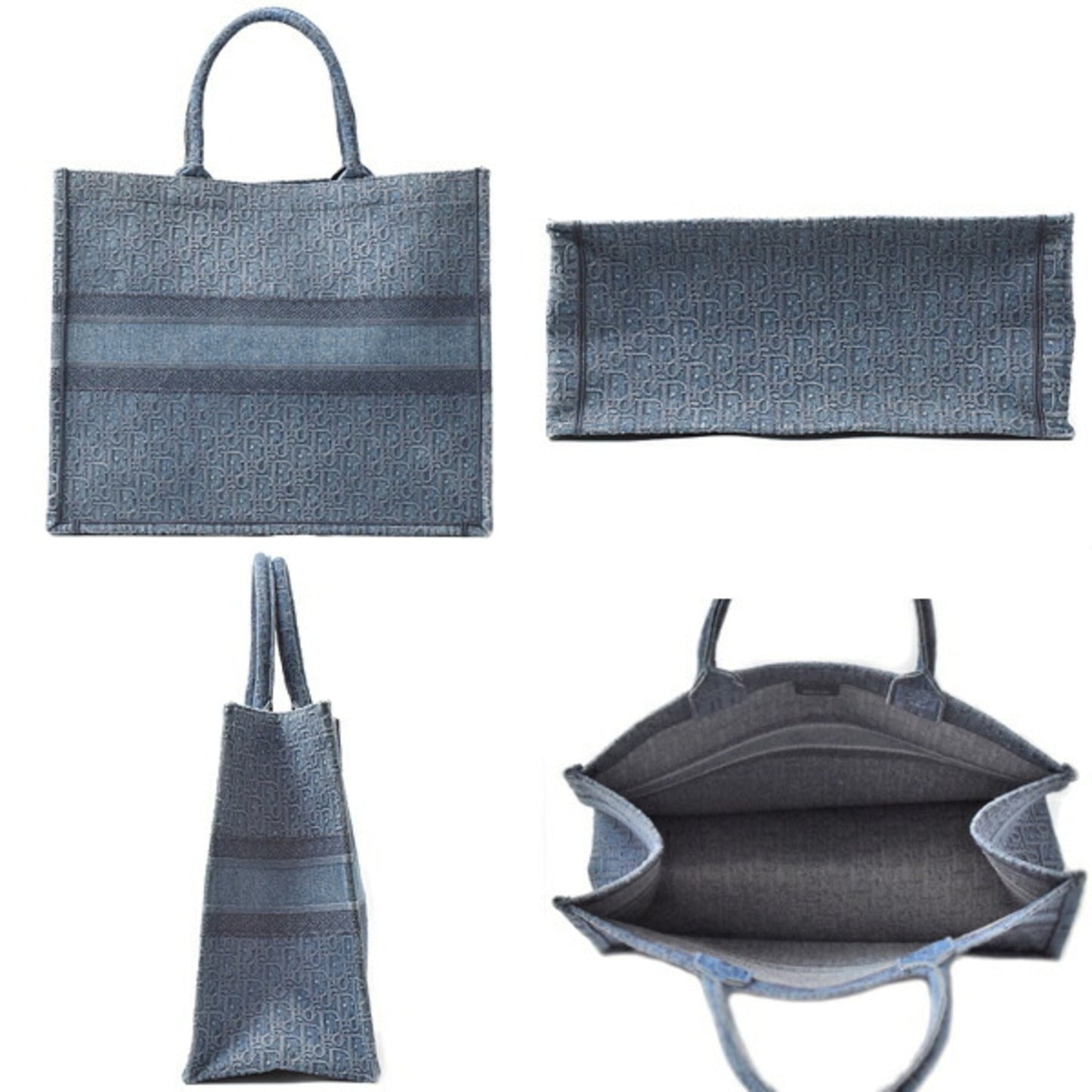 Christian Dior Blue Denim Tote Bag  