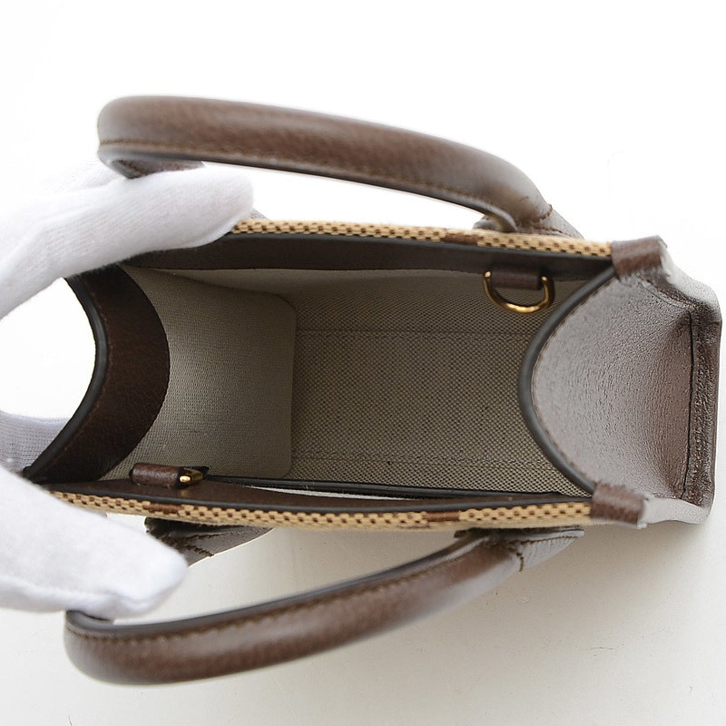 Gucci Lou Leather Canvas Shoulder Bag