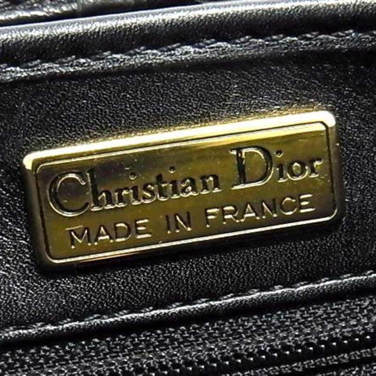 Christian Dior Black Leather Shoulder Bag  