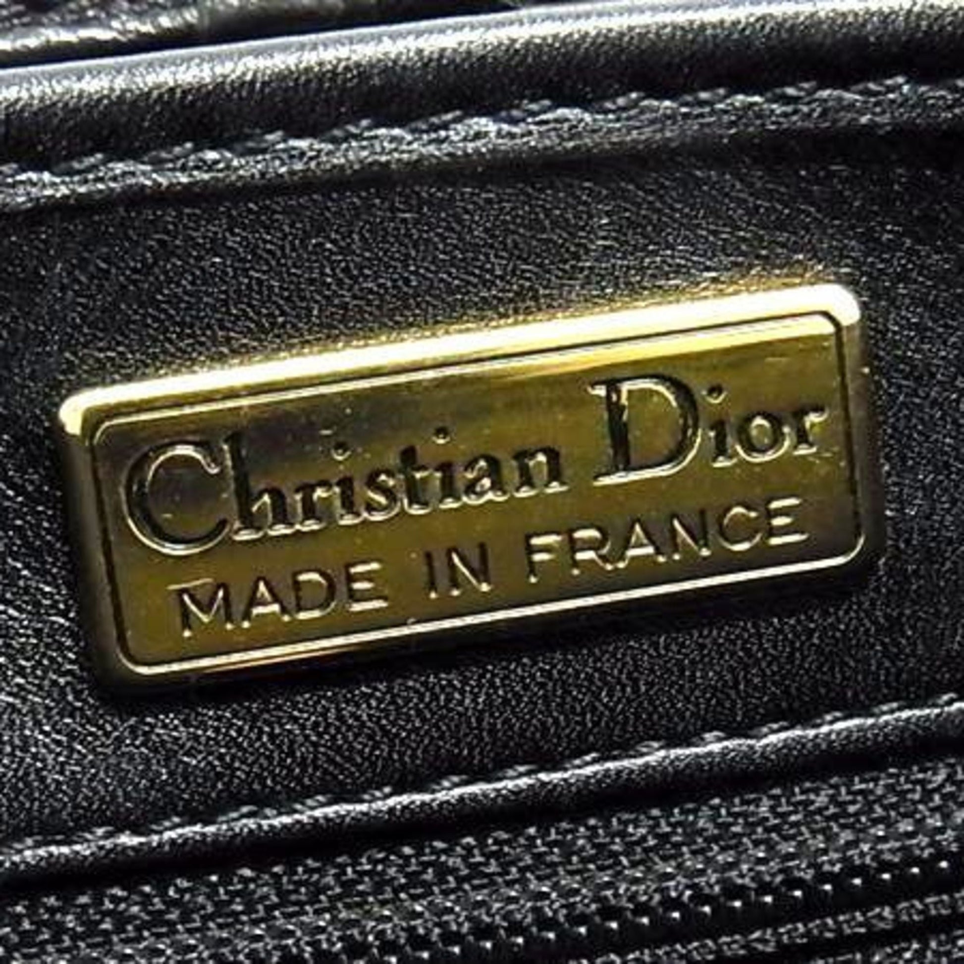 Christian Dior Black Leather Shoulder Bag  