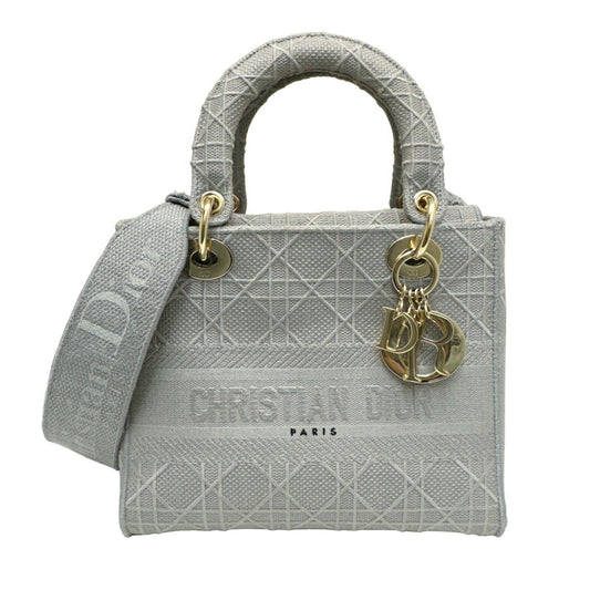 Christian Dior Gray Canvas Handbag Shoulder Bag  