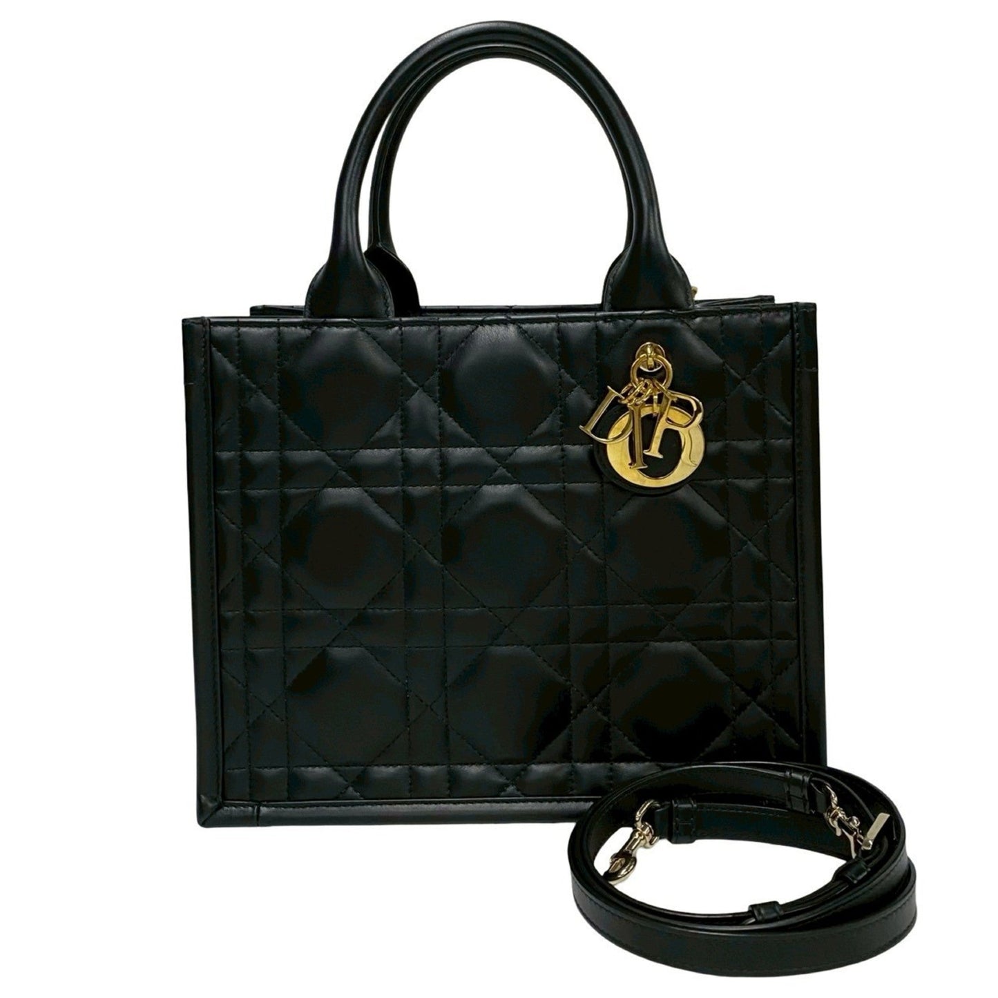 Christian Dior Black Leather Handbag Shoulder Bag  