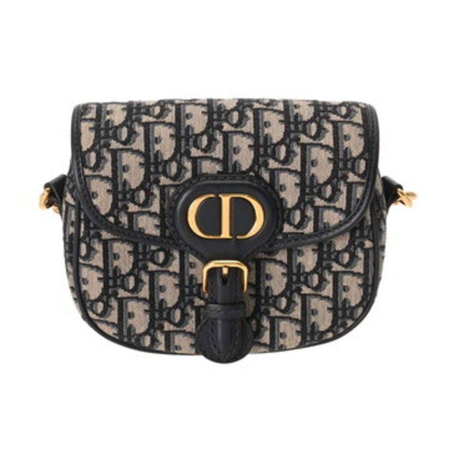 Christian Dior Navy Jacquard Shoulder Bag  