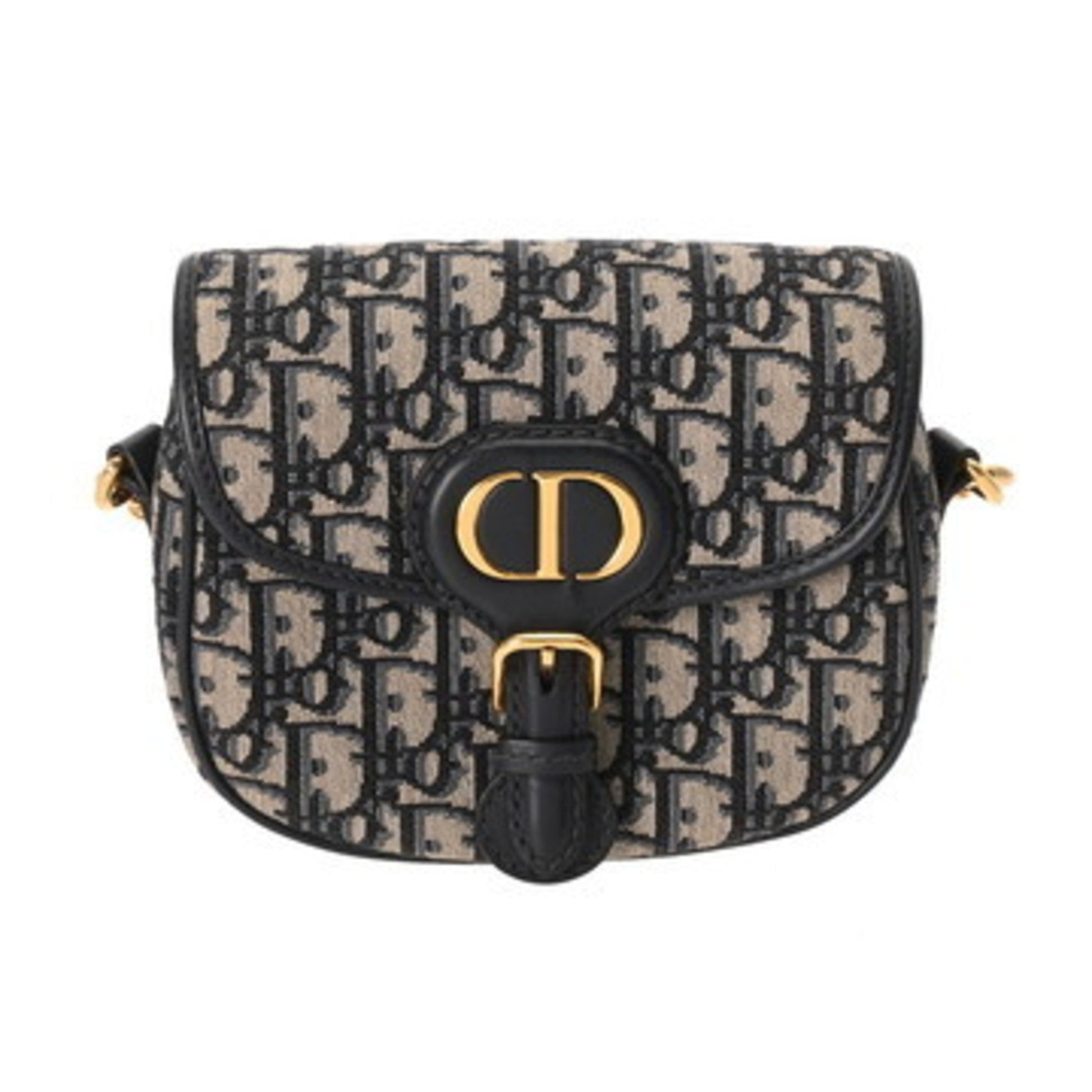 Christian Dior Navy Jacquard Shoulder Bag  