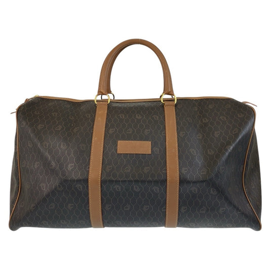 Christian Dior Brown Pvc Leather Boston Bag Handbag  