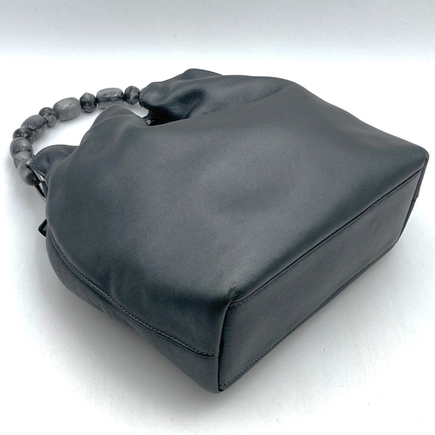 Christian Dior Gray Leather Handbag  