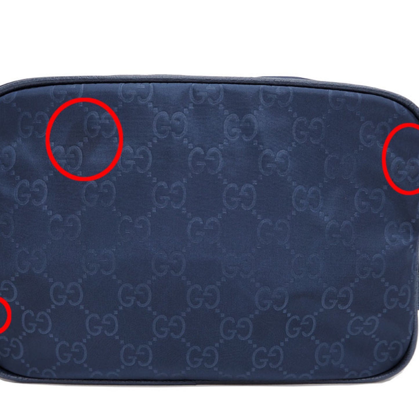 Gucci Navy Nylon Clutch