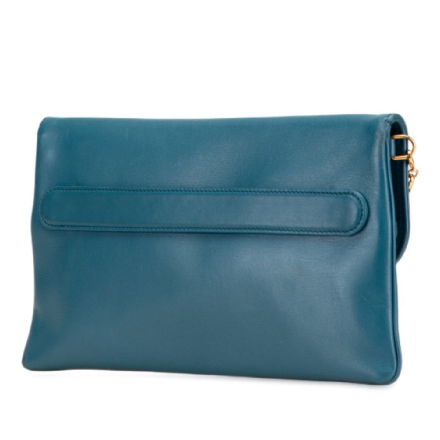 Christian Dior Blue Leather Shoulder Bag  