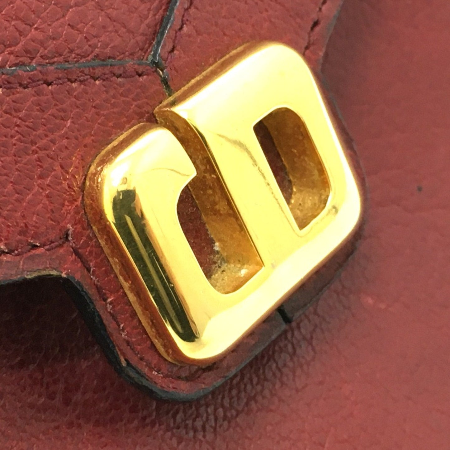 Christian Dior Red Leather Shoulder Bag  