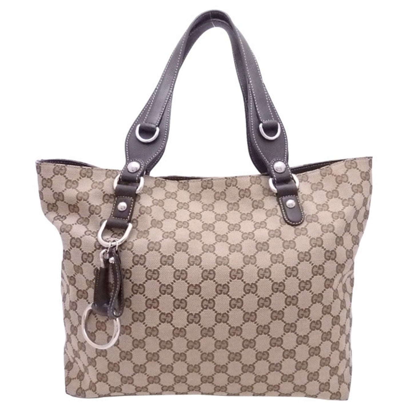 Gucci Lou Leather Canvas Tote