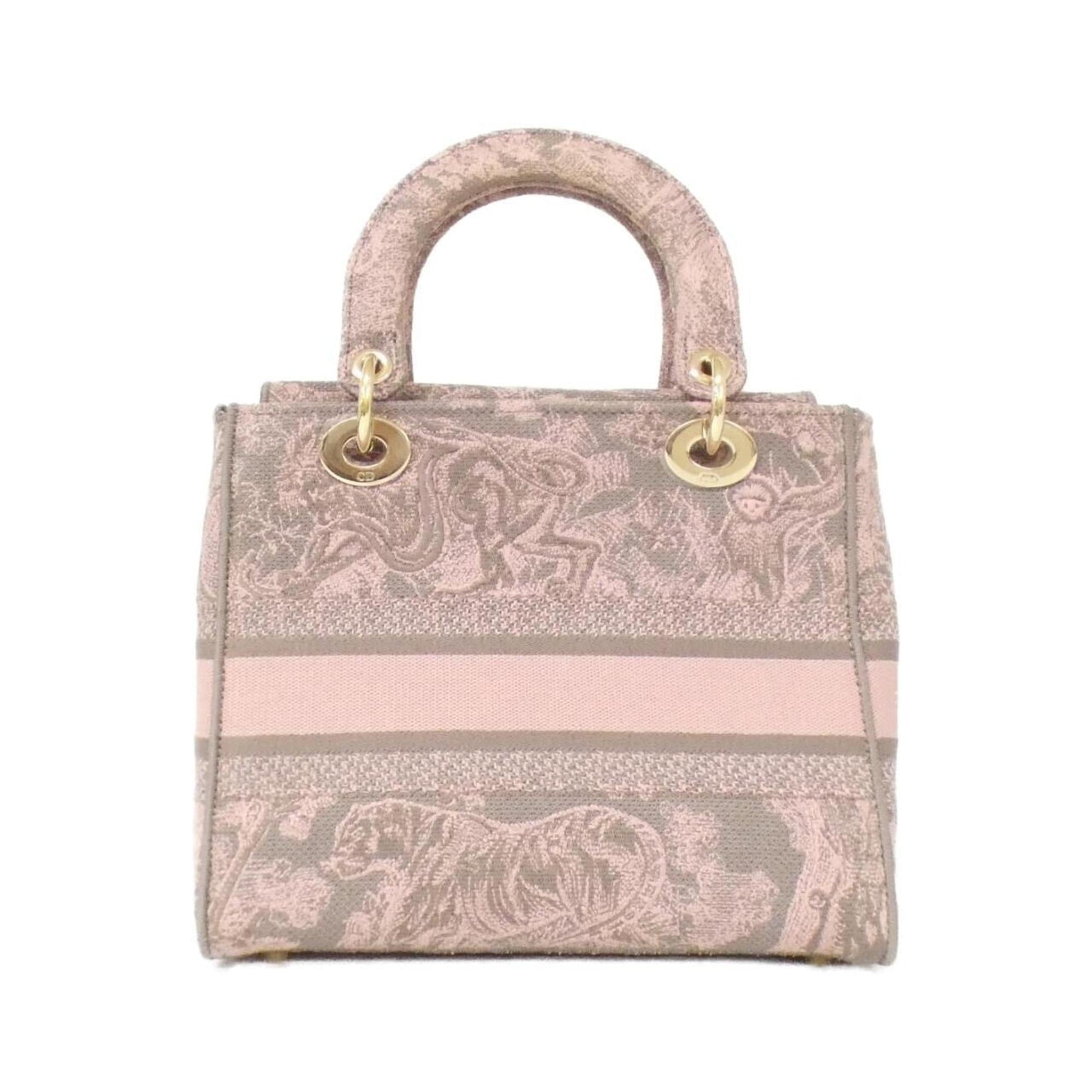Christian Dior Gray Multi-Color Canvas Handbag  
