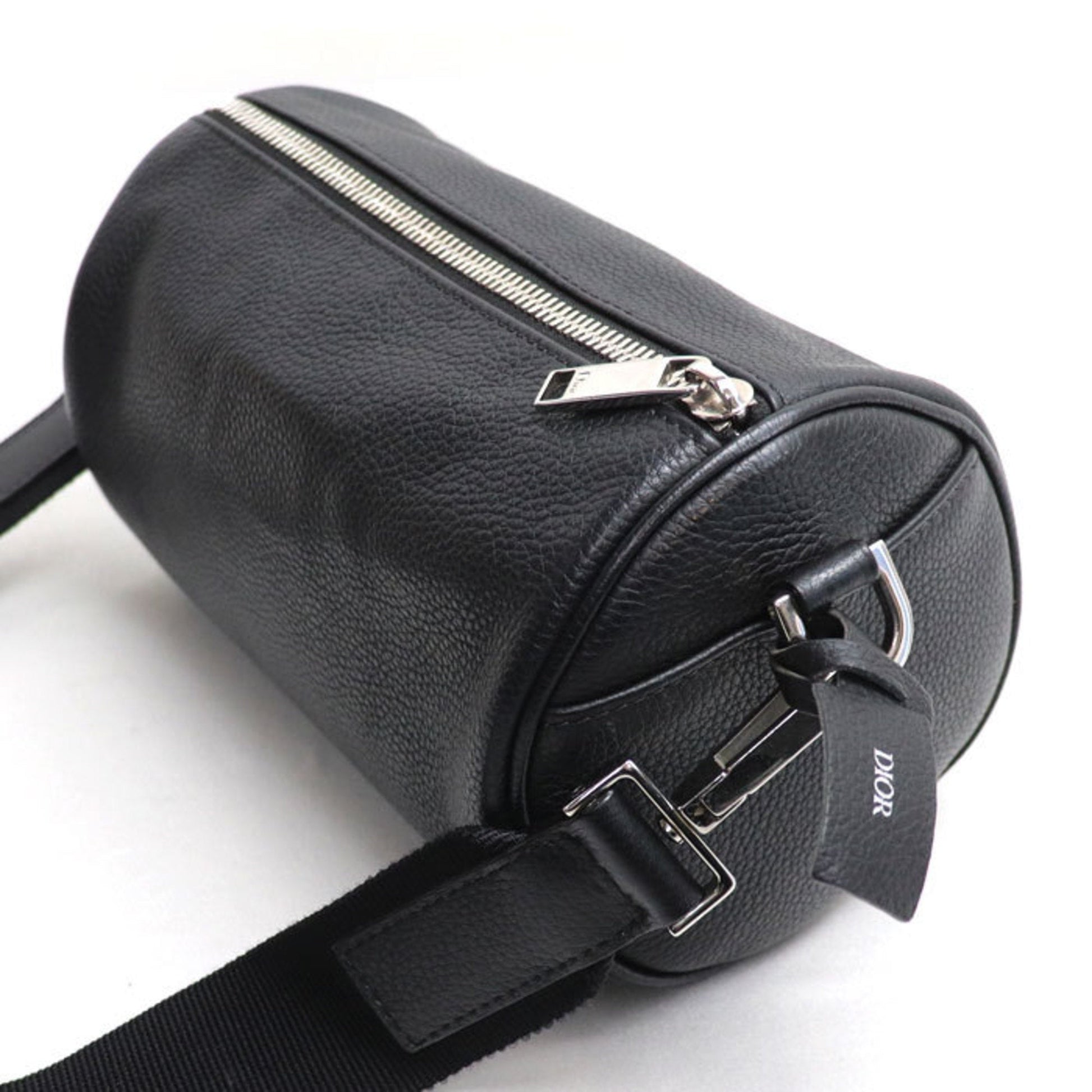Christian Dior Black Leather Shoulder Bag  