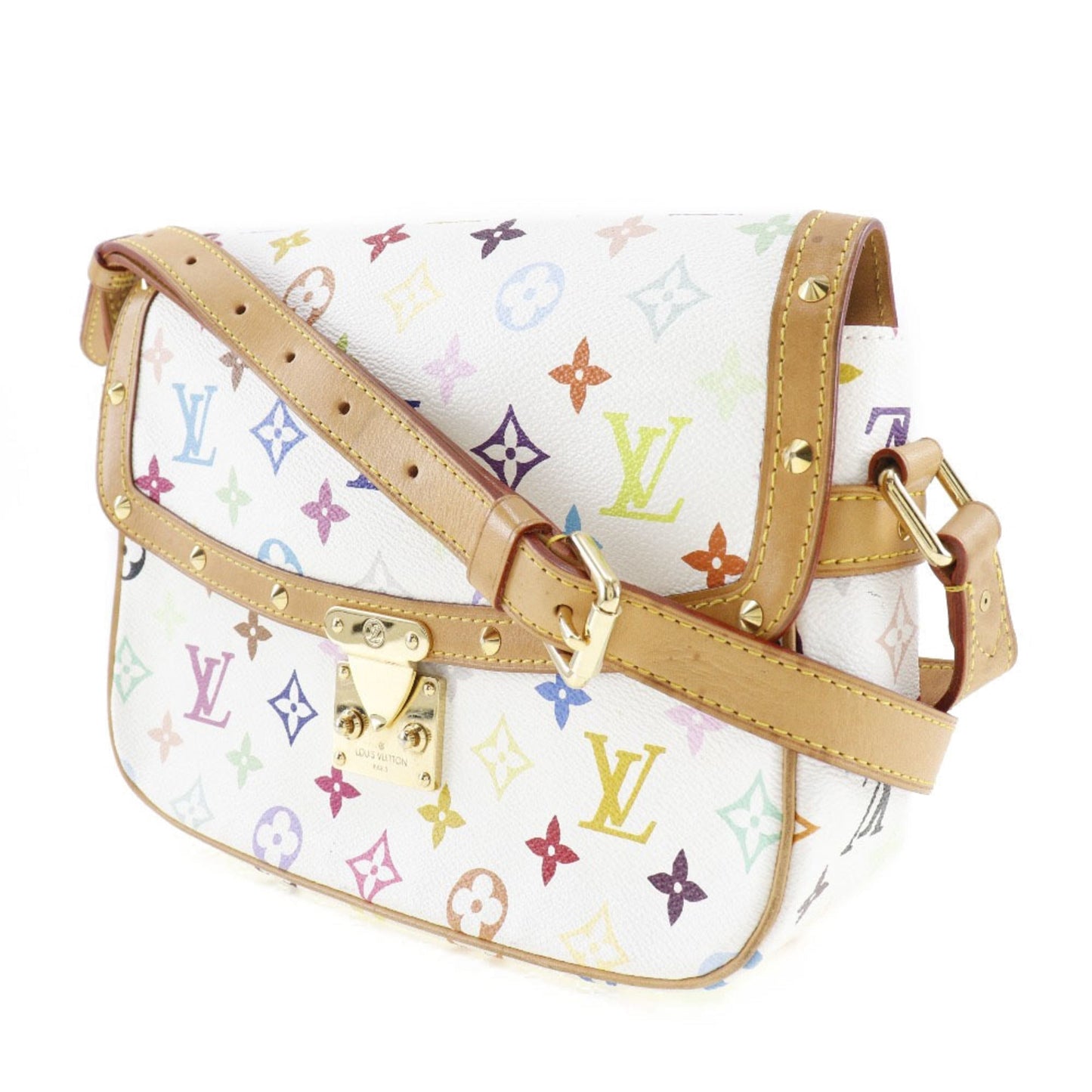 LOUIS VUITTON Sologne Shoulder Bag Monogram Multicolor White Ladies
