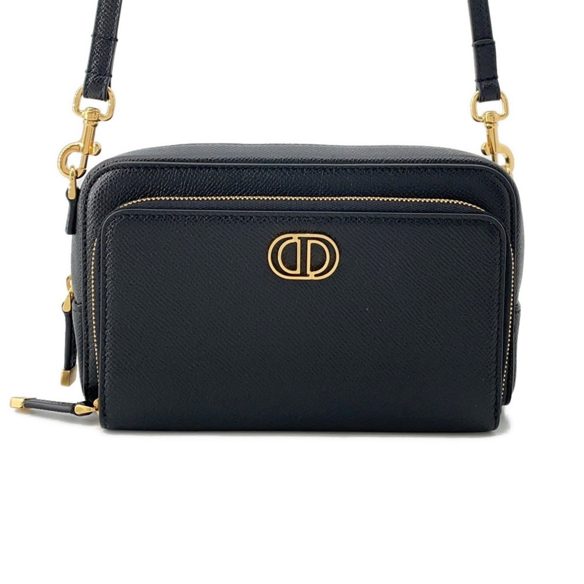 Christian Dior Black Leather Shoulder Bag  