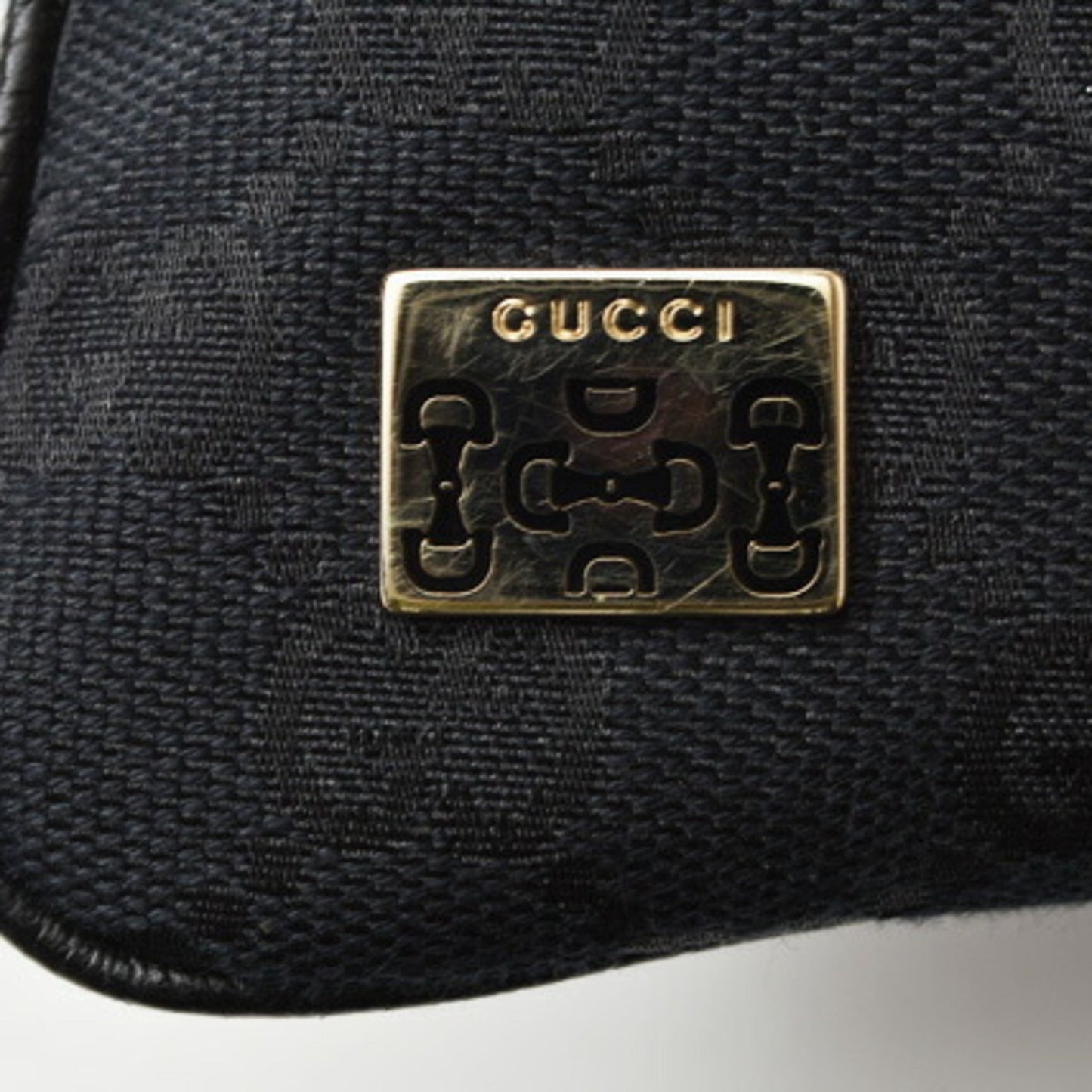 Gucci Black Canvas Shoulder Bag