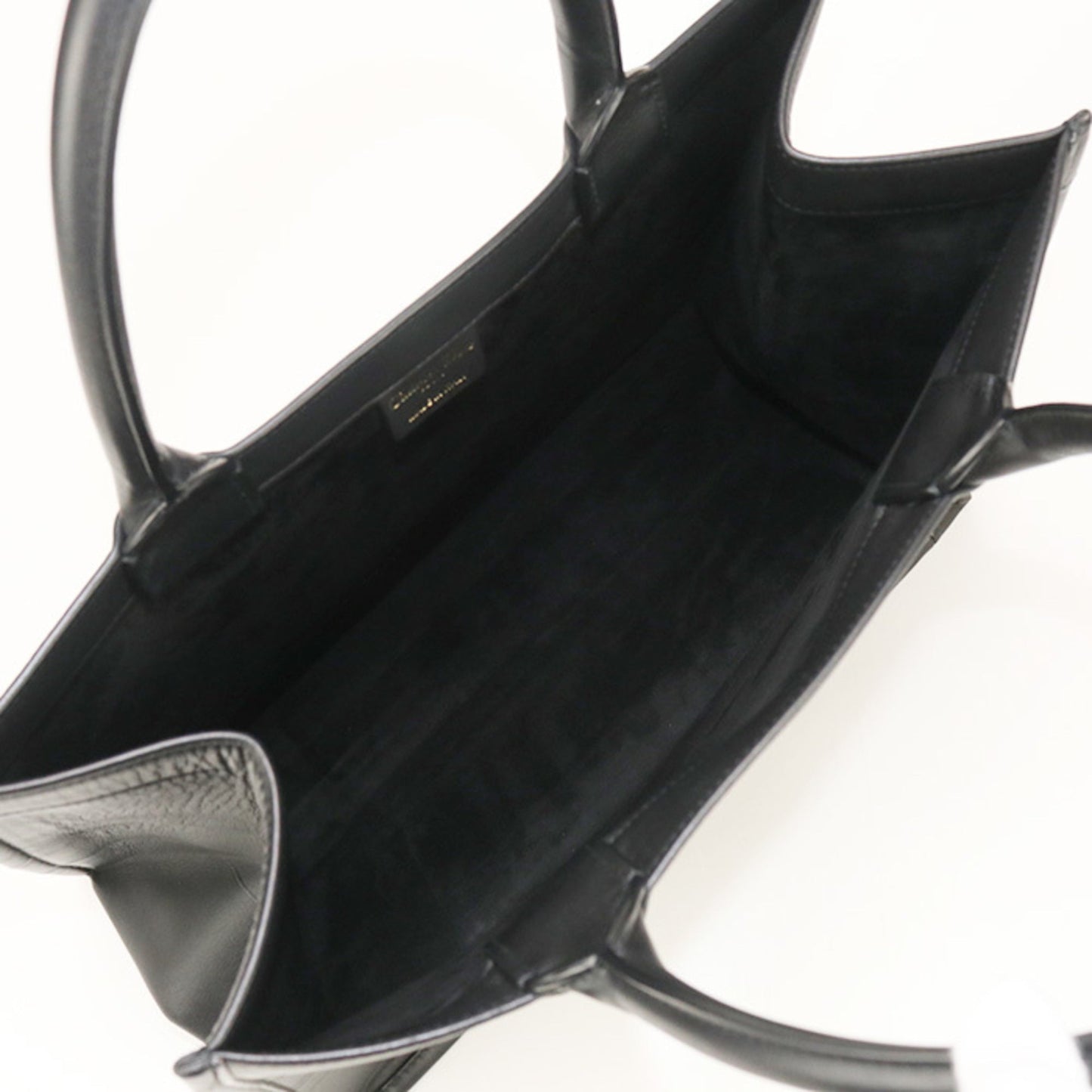 Christian Dior Black Leather Tote Bag  