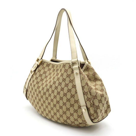 Gucci Leather Canvas Tote