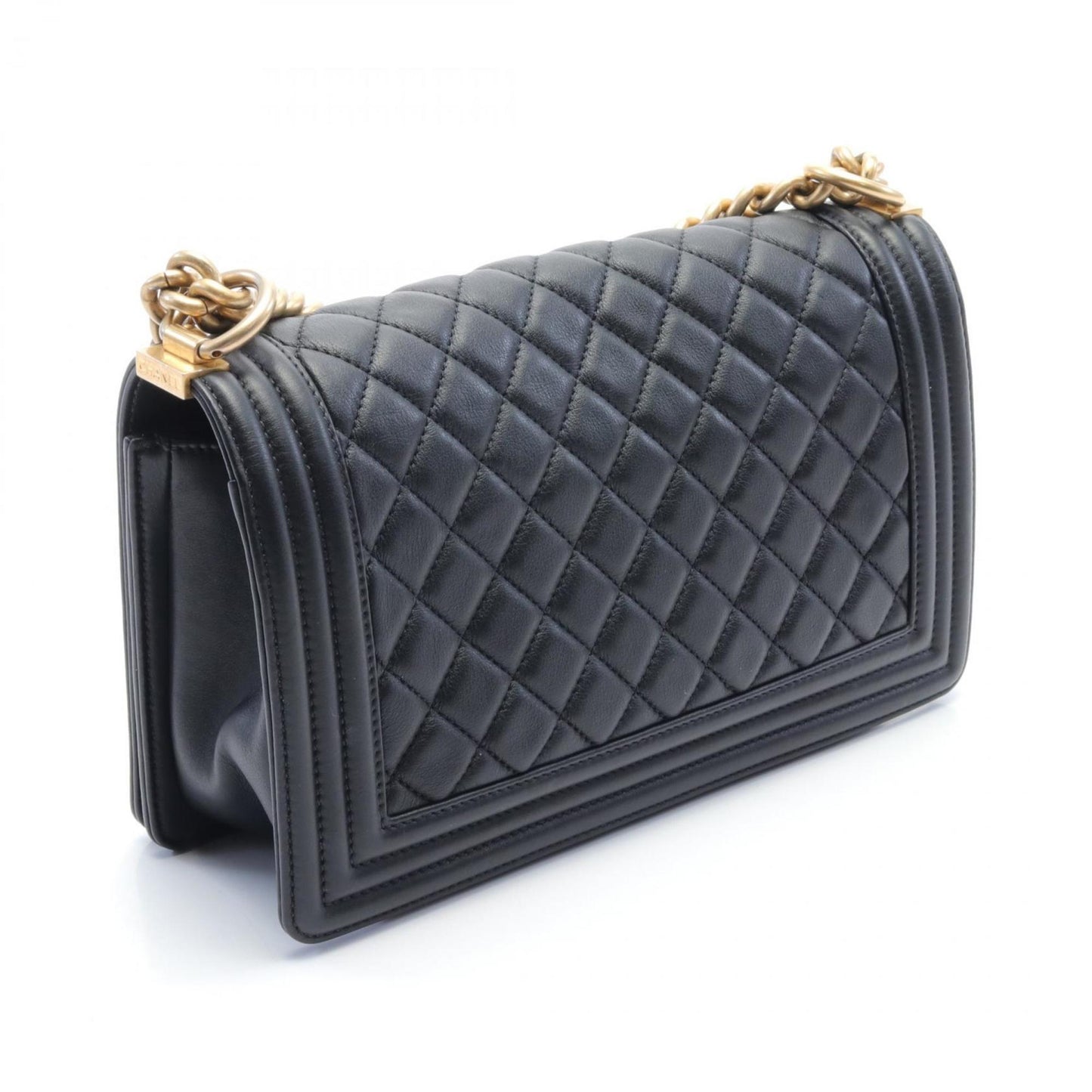 CHANEL Boy Chanel Shoulder Bag Lambskin Women s Black