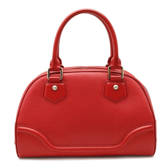 LOUIS VUITTON Epi Bowling Montaigne PM Handbag Boston Bag Leather Rouge Red M5932E