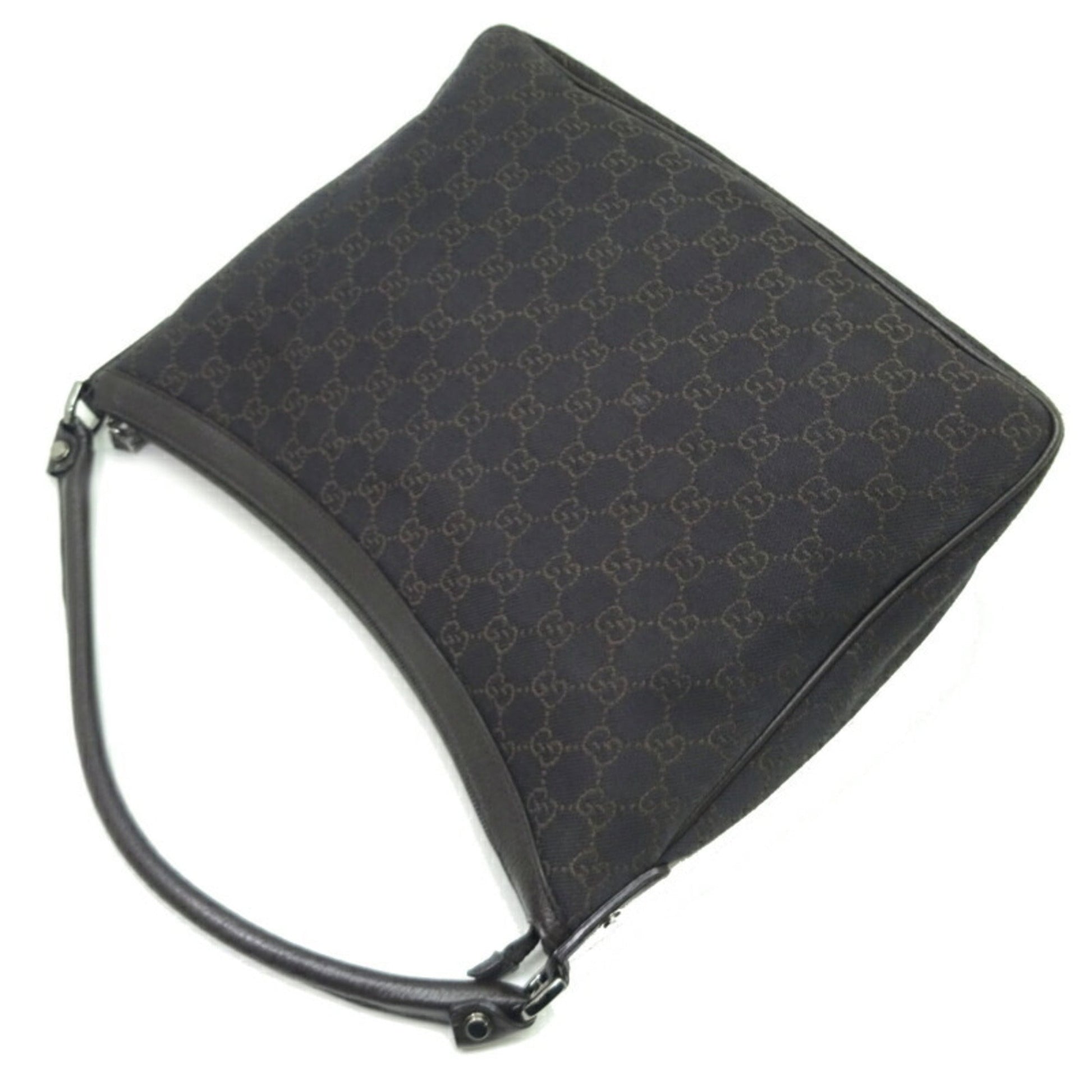 Gucci Leather Canvas Shoulder Bag