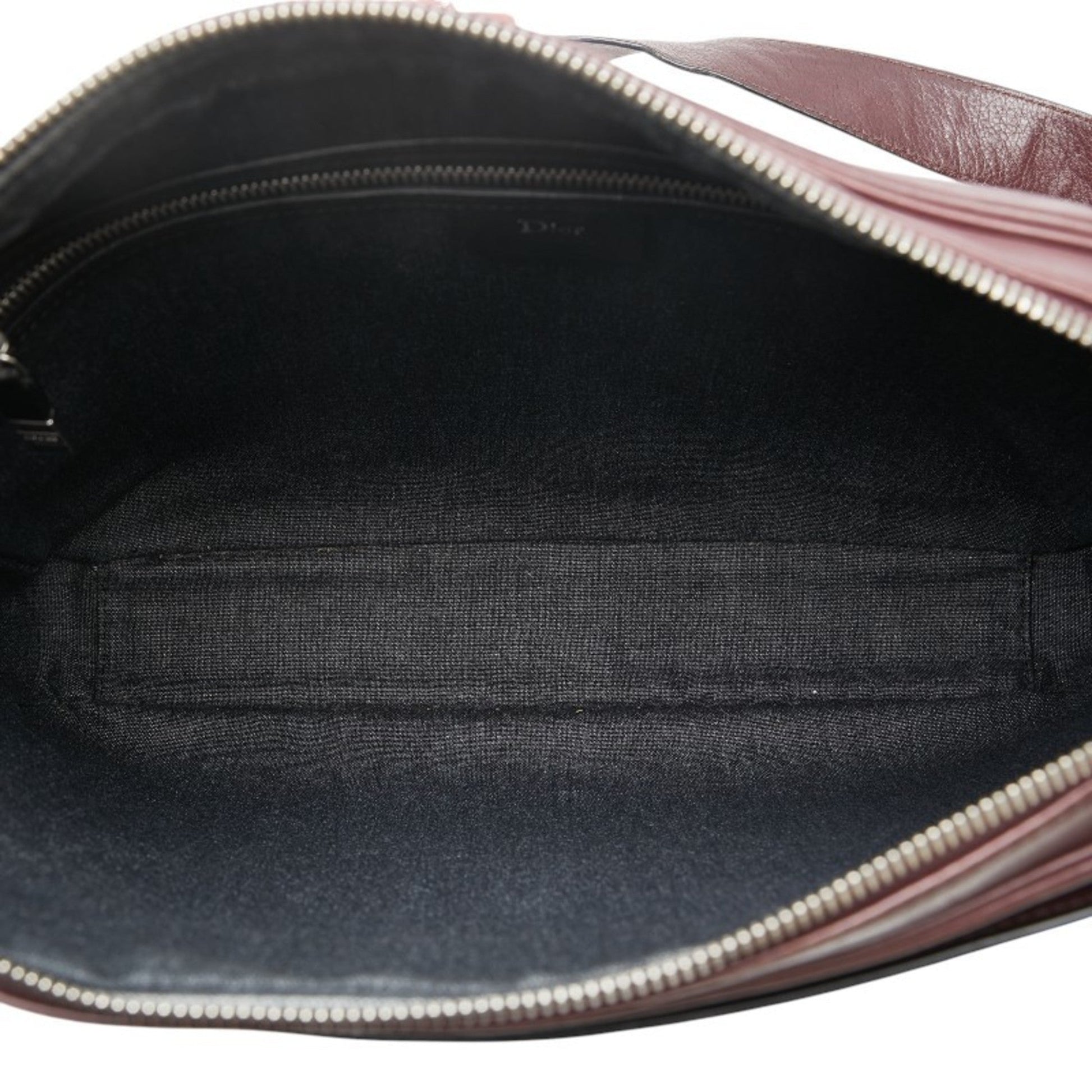 Christian Dior Navy Wine Leather Shoulder Bag  