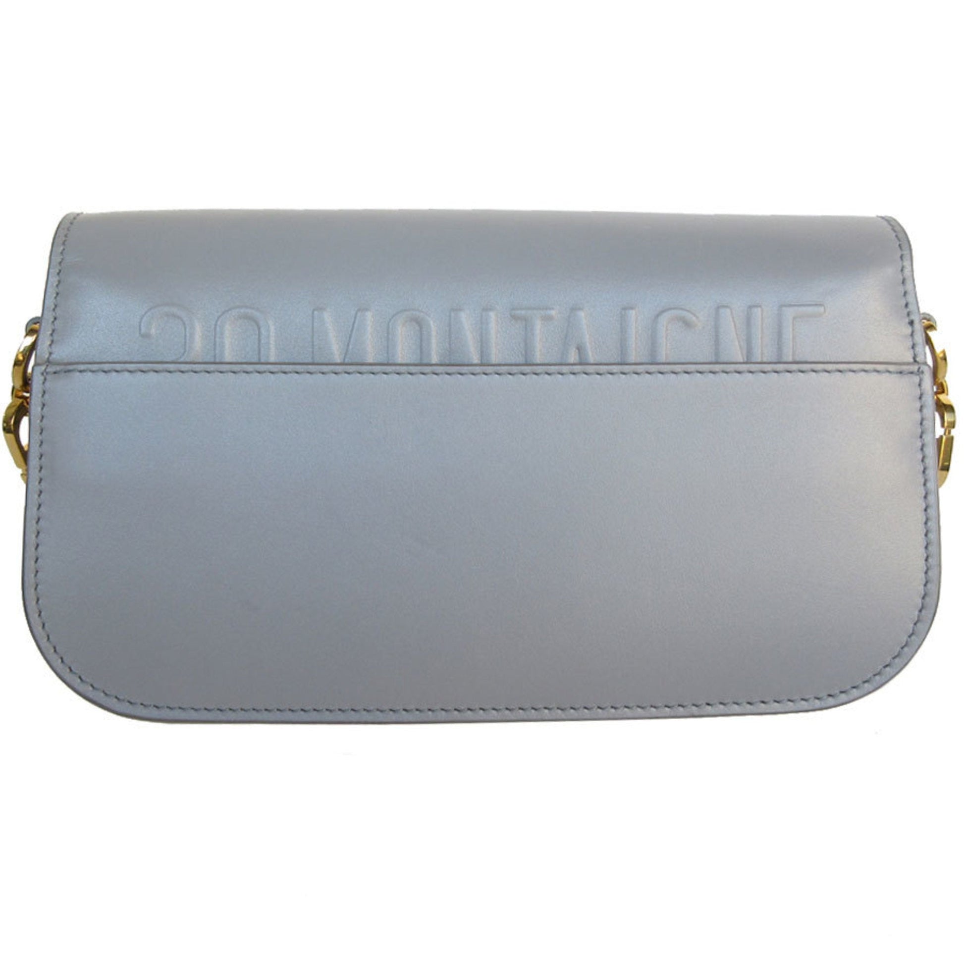 Christian Dior Gray Leather Shoulder Bag  