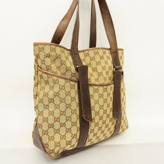 Gucci Leather Canvas Tote