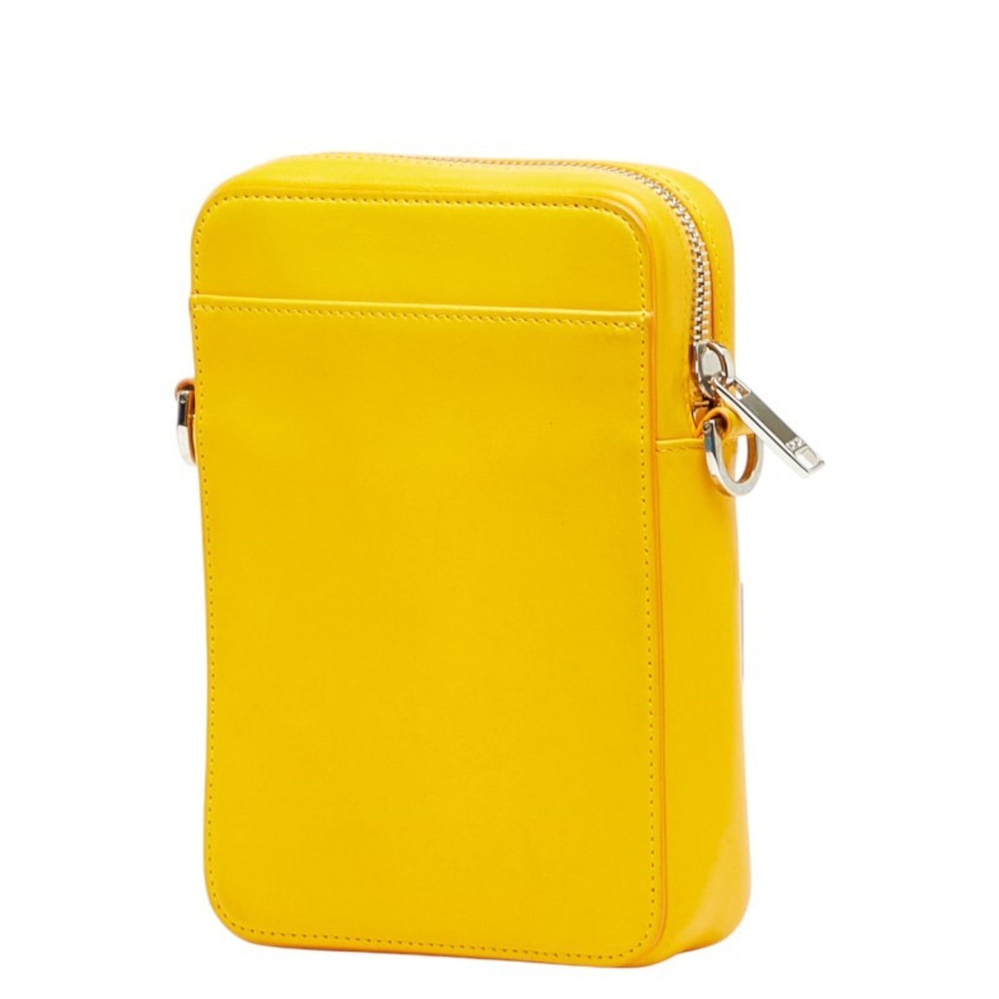 Christian Dior Trotter Yellow Trotter Leather Shoulder Bag  