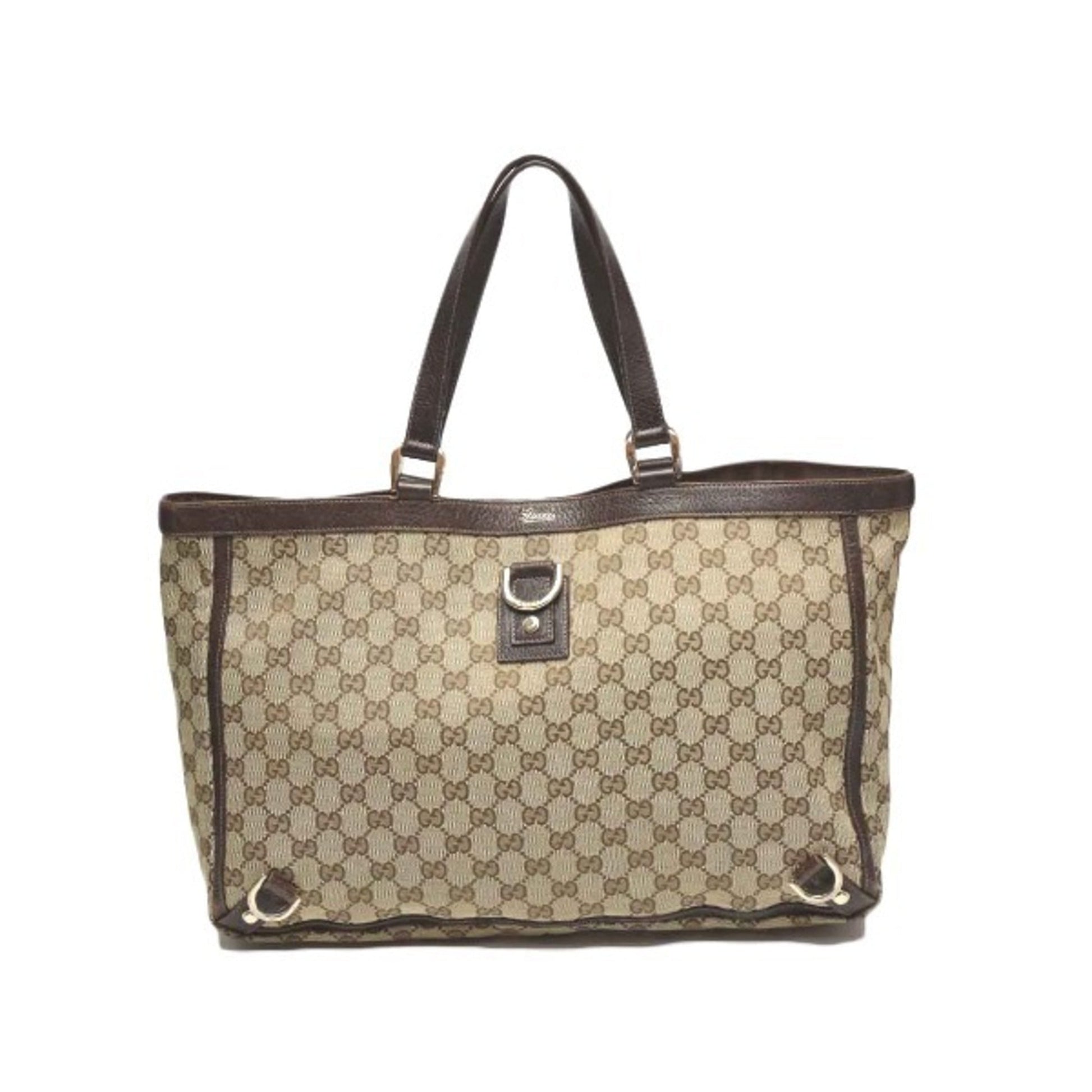 Gucci Leather Canvas Tote