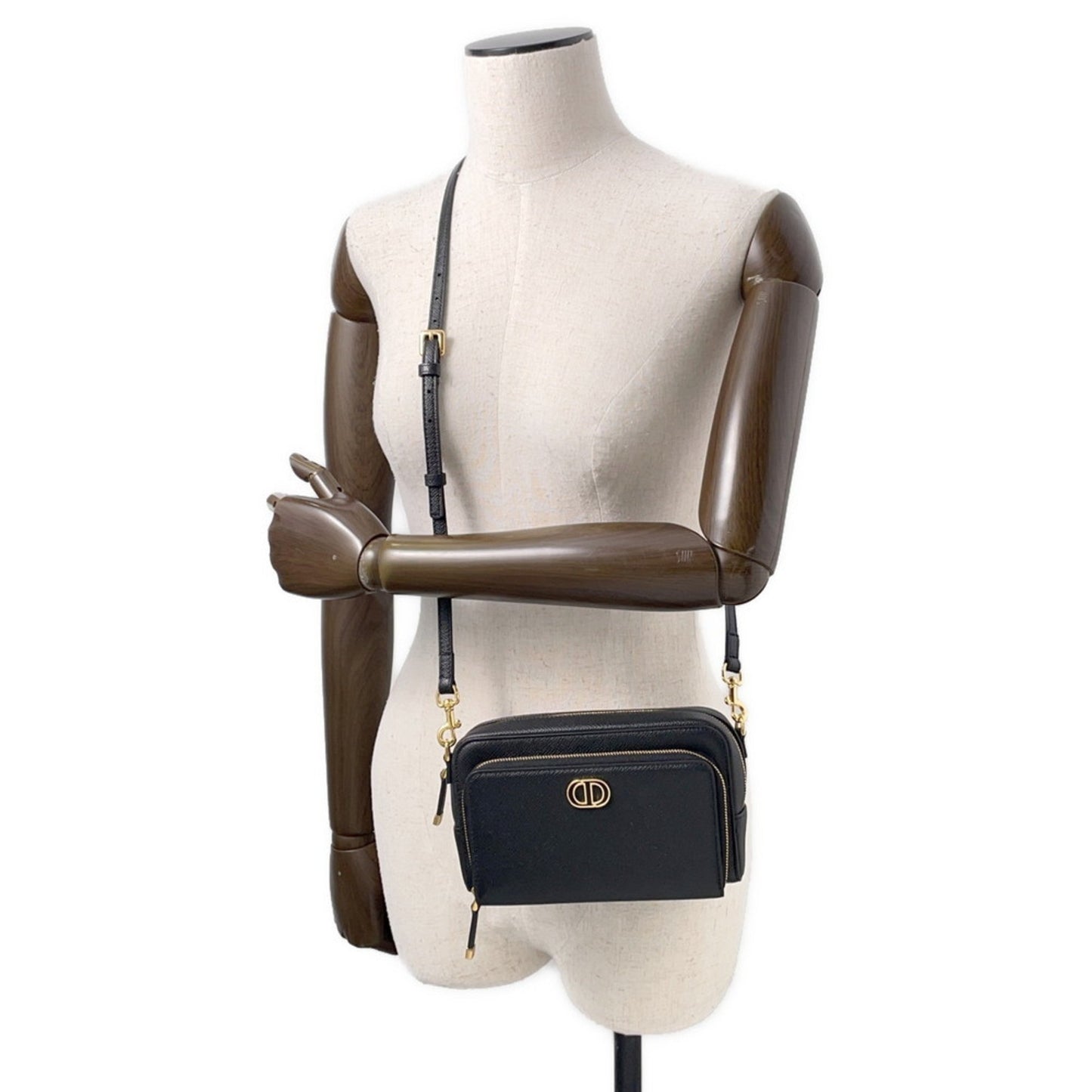 Christian Dior Black Leather Shoulder Bag  