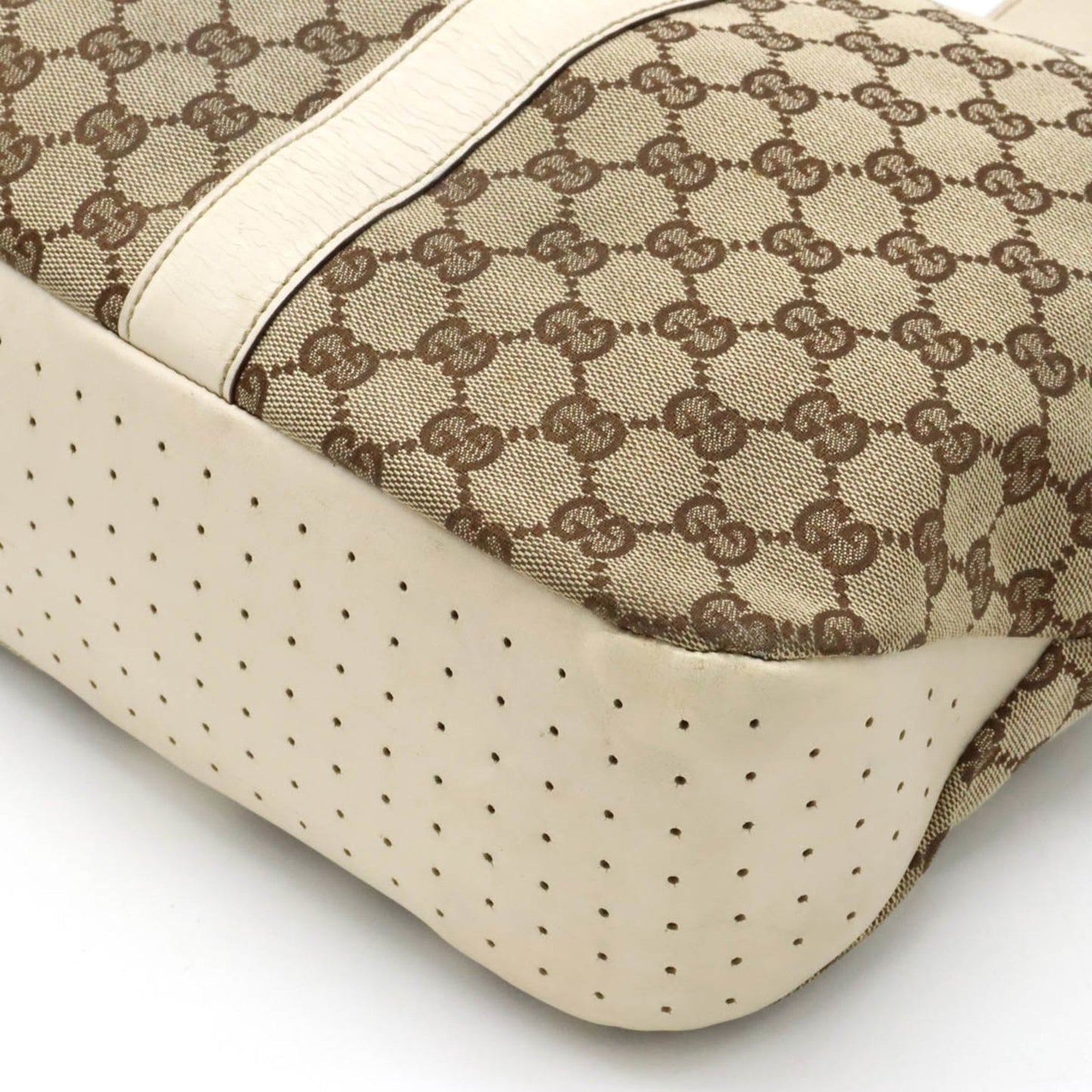 Gucci Leather Canvas Tote