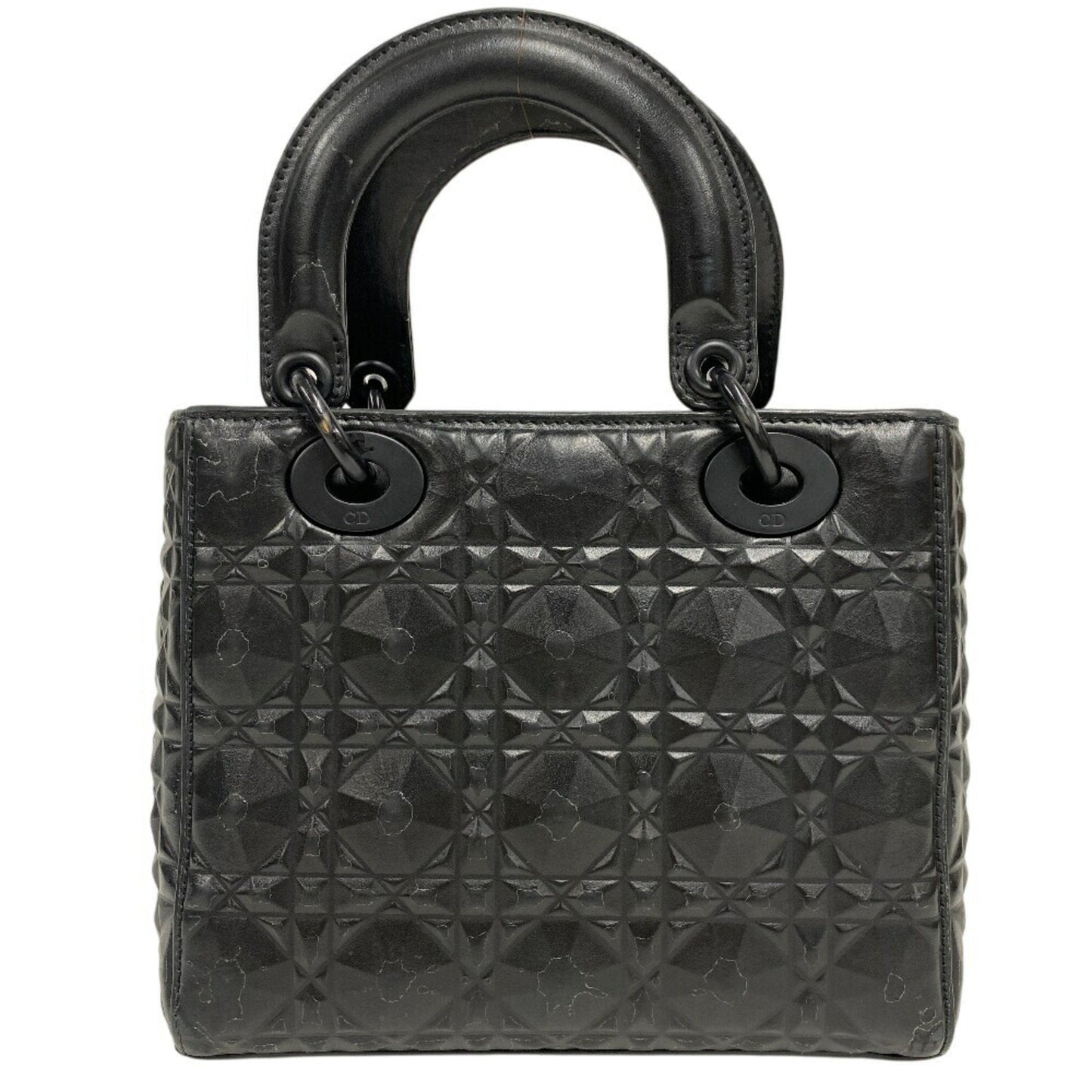 Christian Dior Black Leather Handbag Shoulder Bag  
