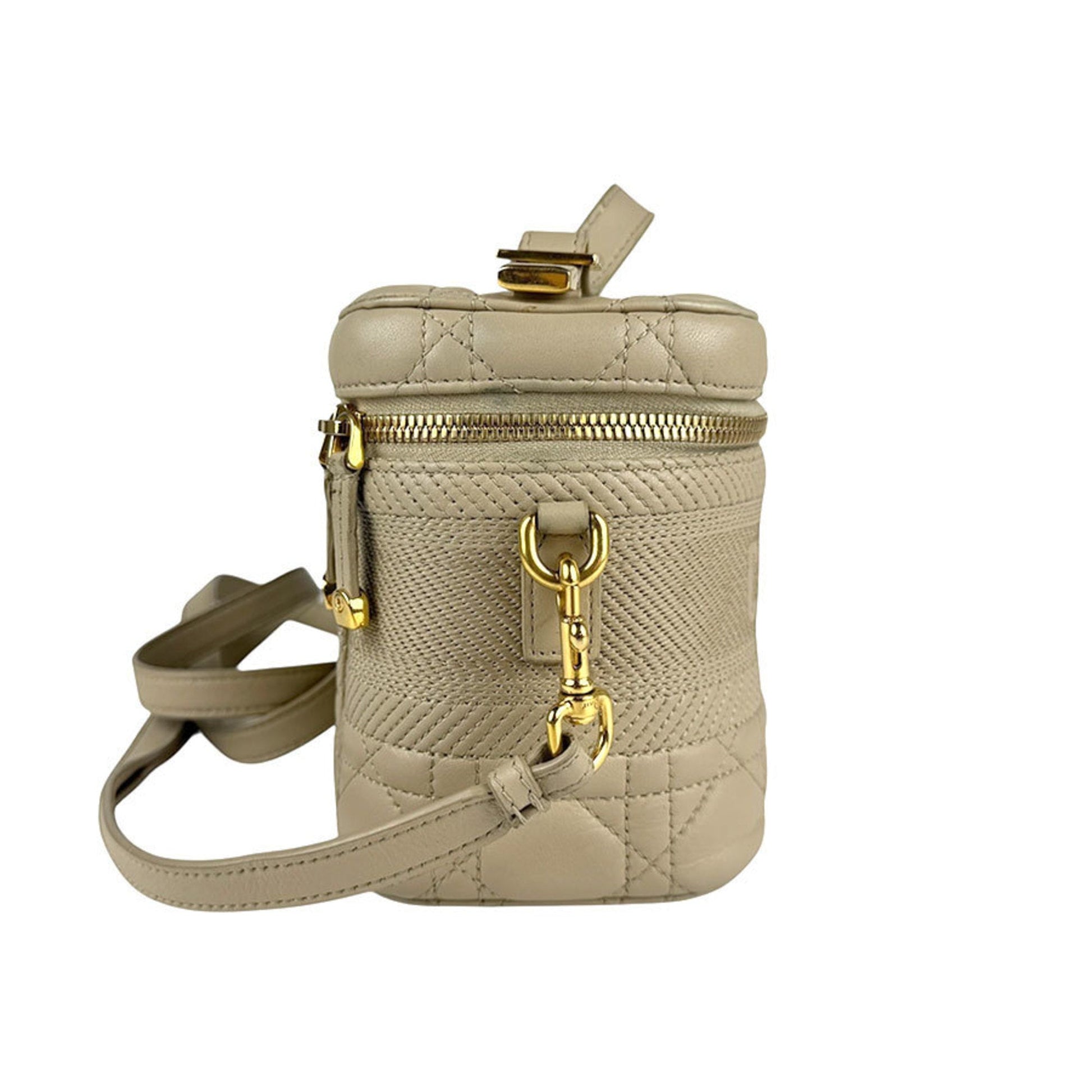 Christian Dior Beige Leather Handbag Shoulder Bag  