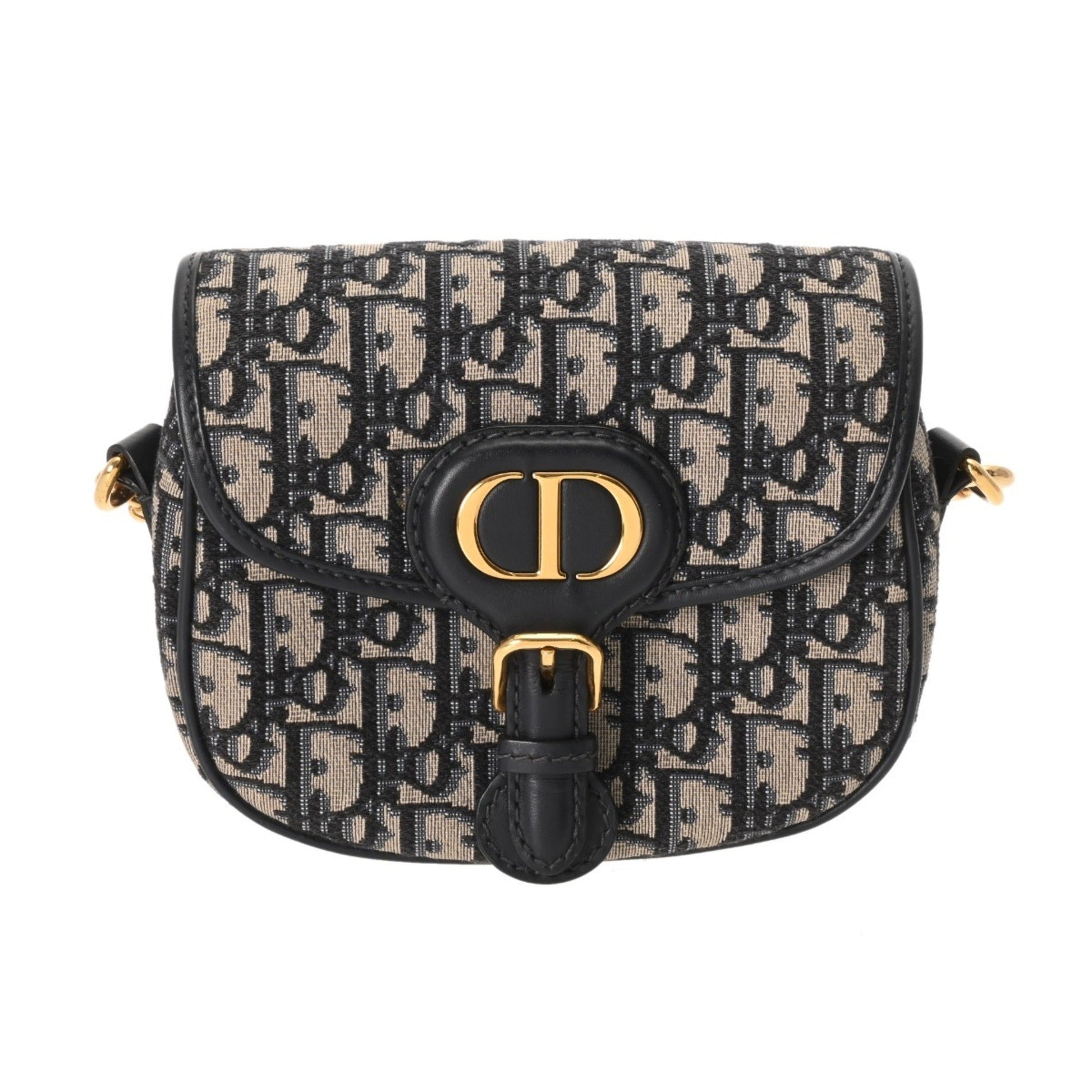 Christian Dior Navy Jacquard Shoulder Bag  