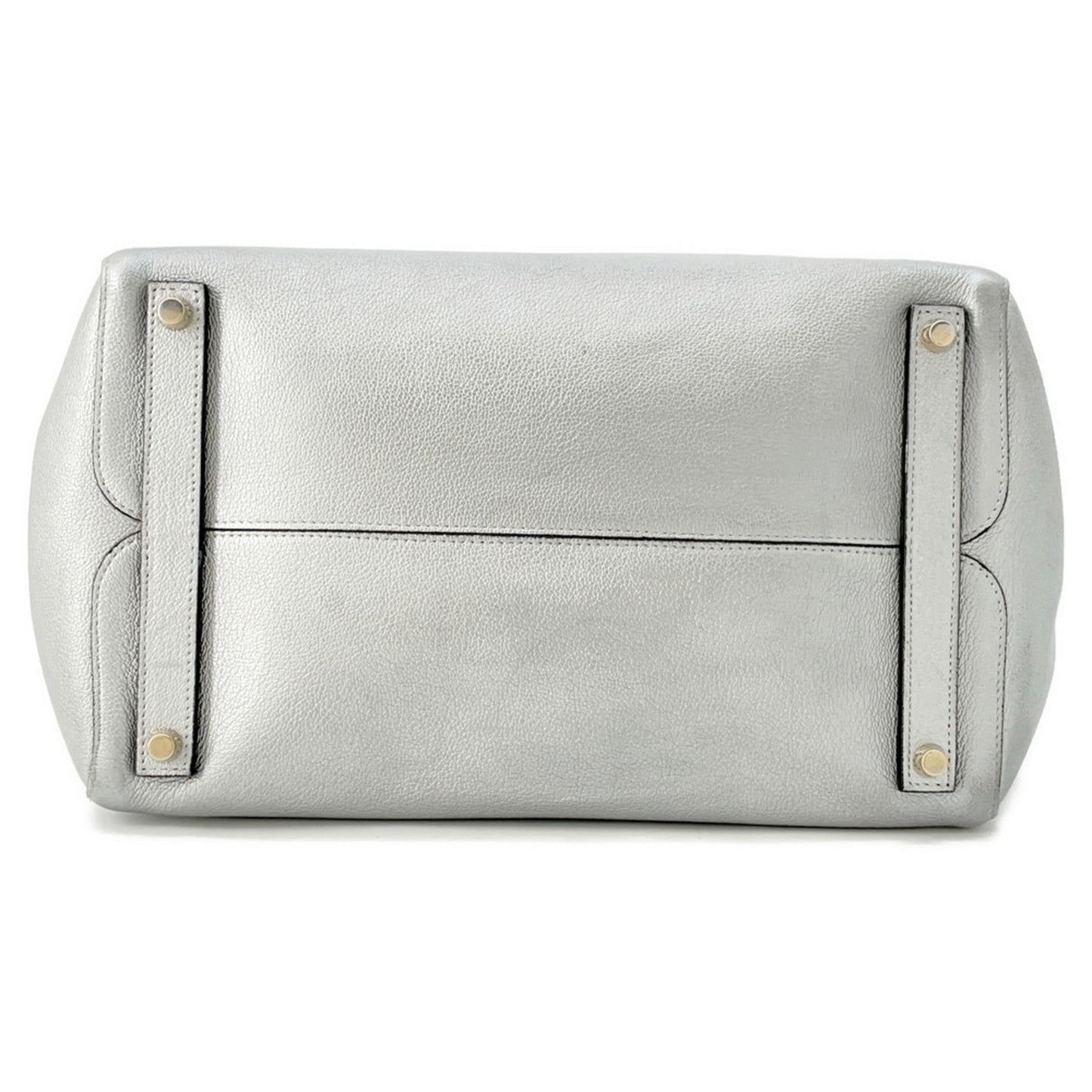 Christian Dior Silver Leather Handbag Shoulder Bag  