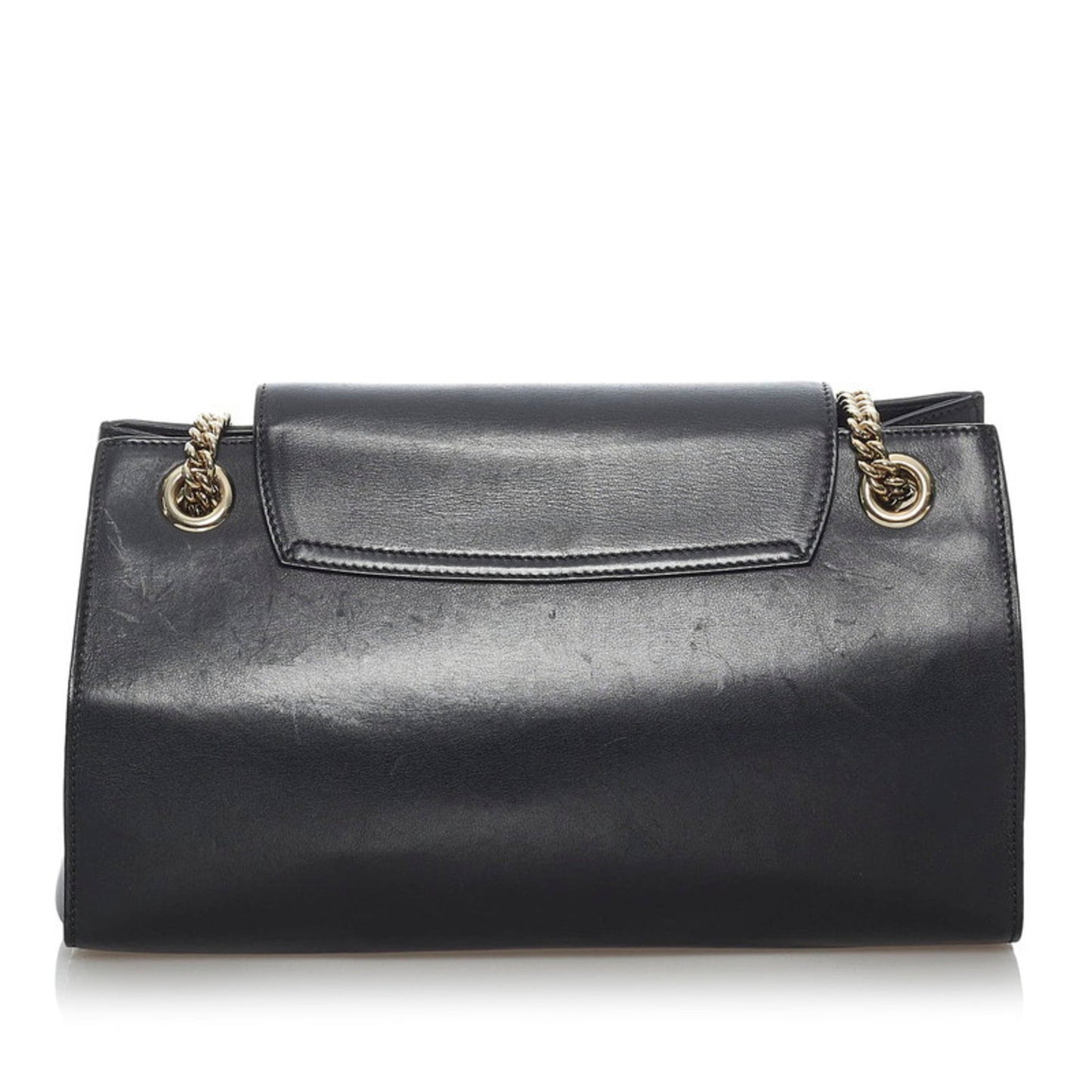 Gucci Horsebit Black Leather Chain Shoulder Bag