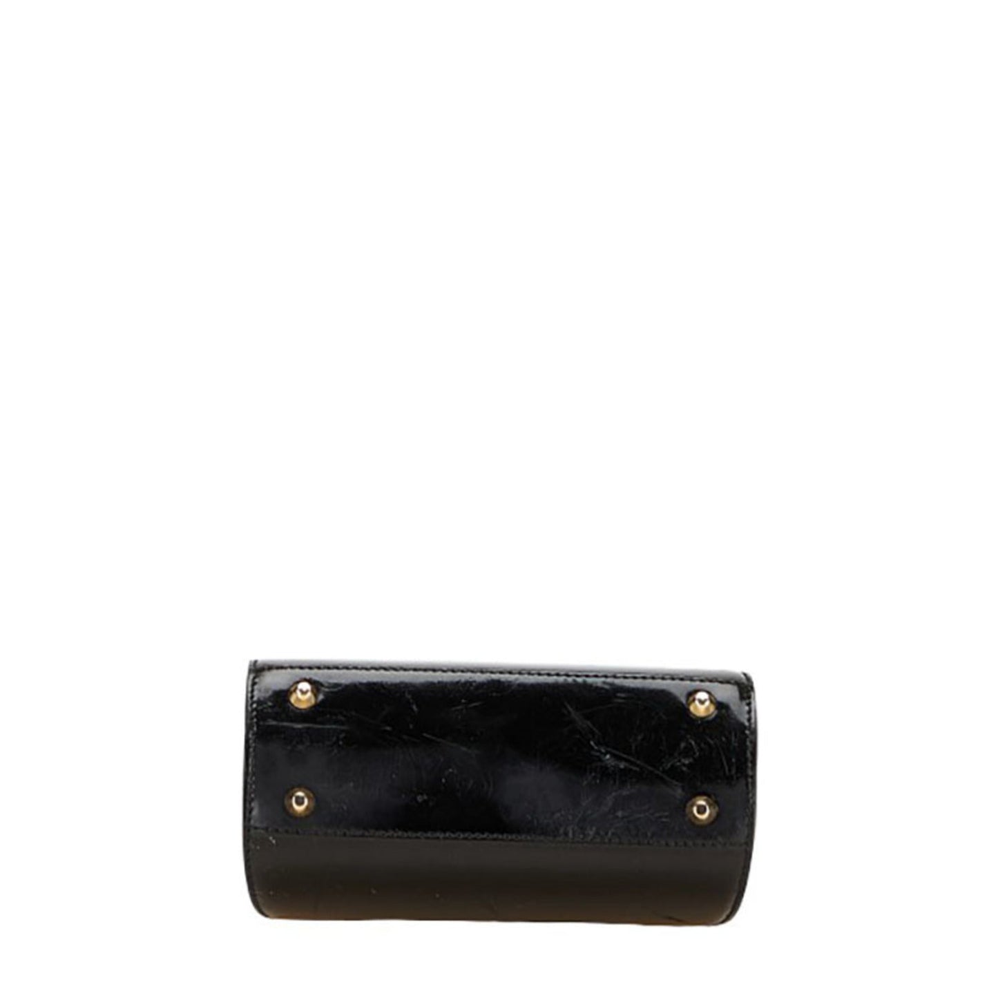Christian Dior Black Patent Leather Handbag Shoulder Bag  
