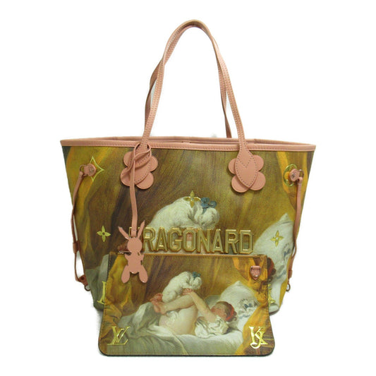 LOUIS VUITTON Fragonard Neverfull MM Pink Masters collection PVC coated canvas M43319