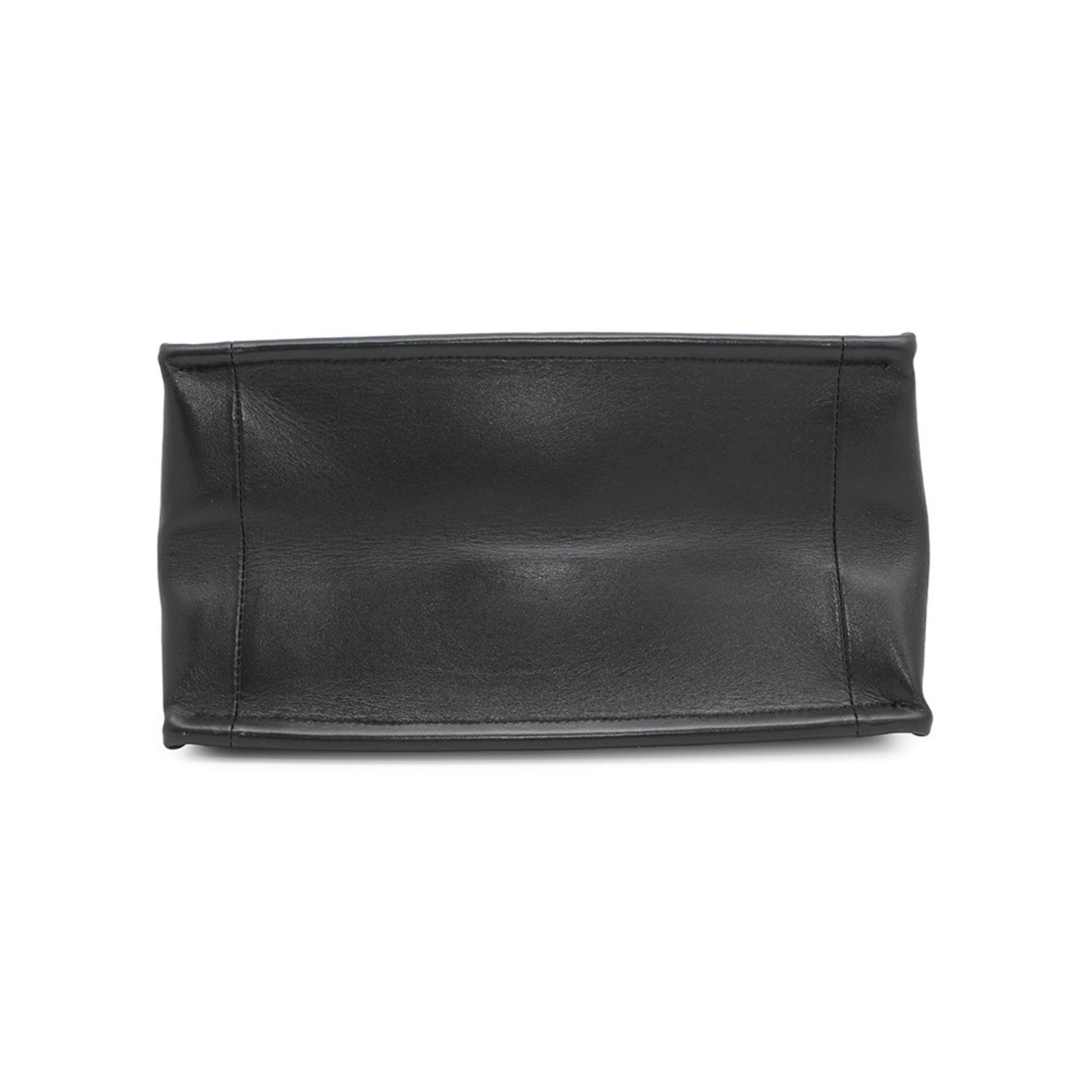 Christian Dior Black Leather Tote Bag  