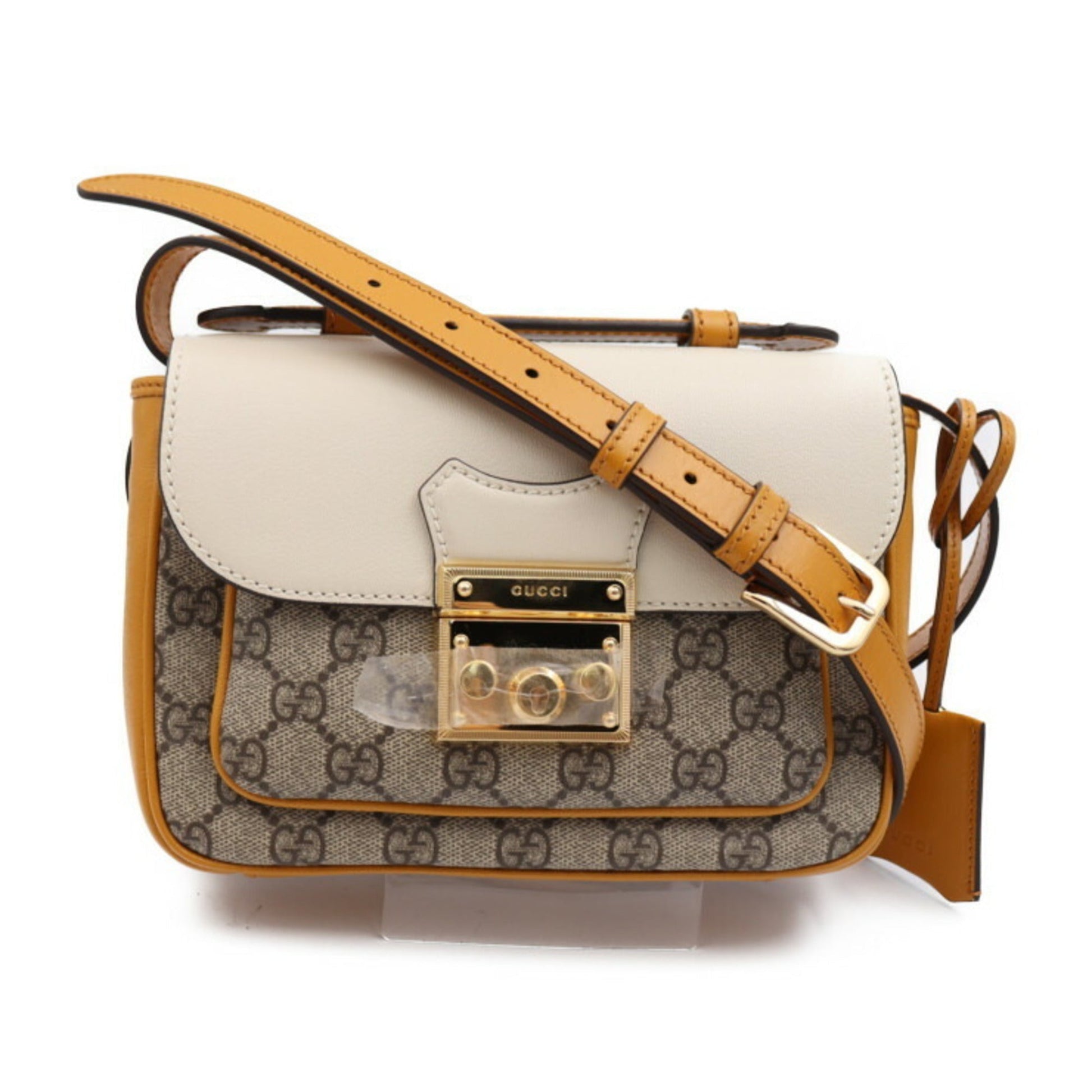 Gucci Leather Canvas Shoulder Bag
