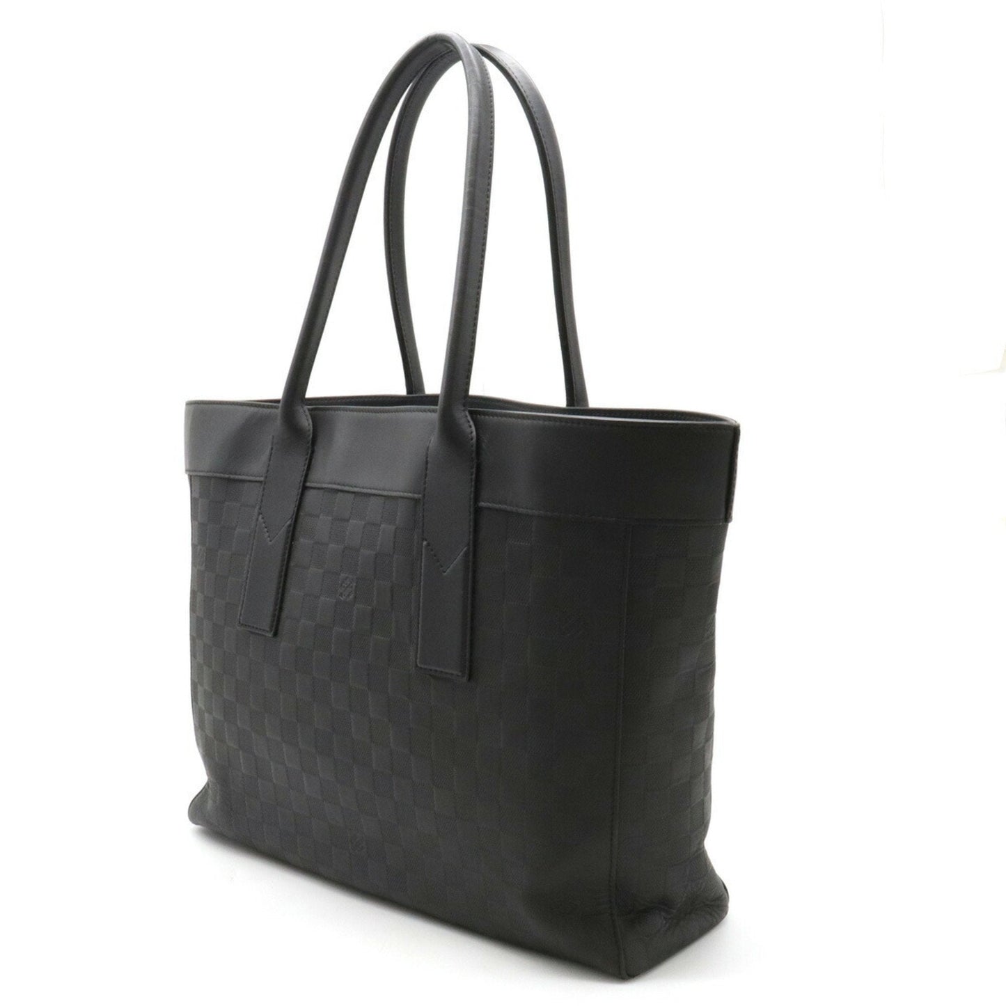 LOUIS VUITTON Damier Infini Cava Voyage Tote Bag Shoulder Leather Onyx Black