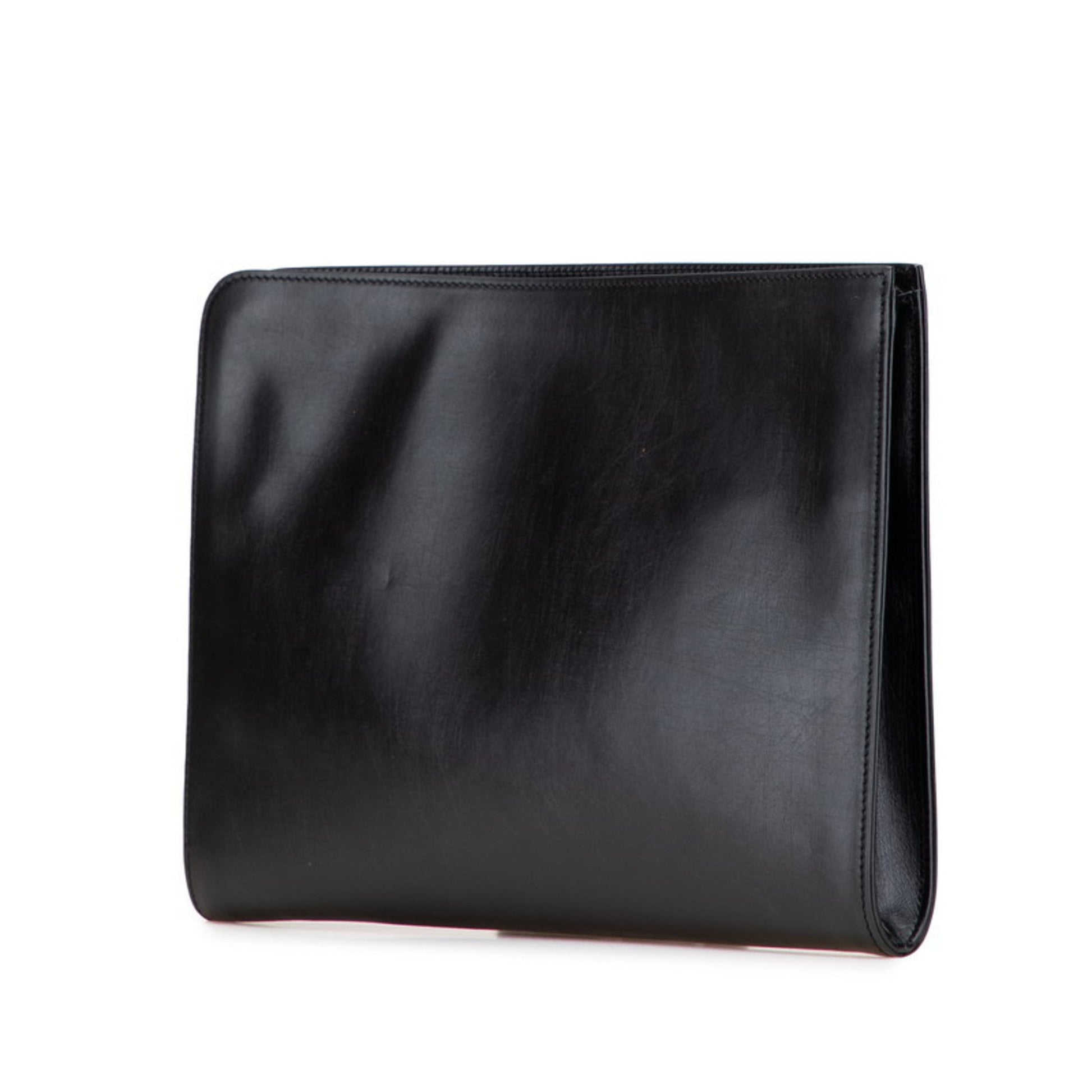 Christian Dior Black Leather Clutch Bag  